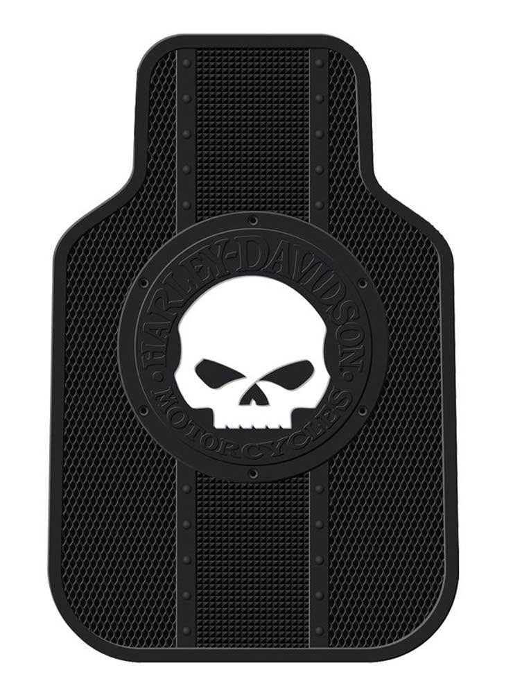 Harley-Davidson Floor Mats Willie G Skull Universal-Fit Front Set Of 2 Mats 1476