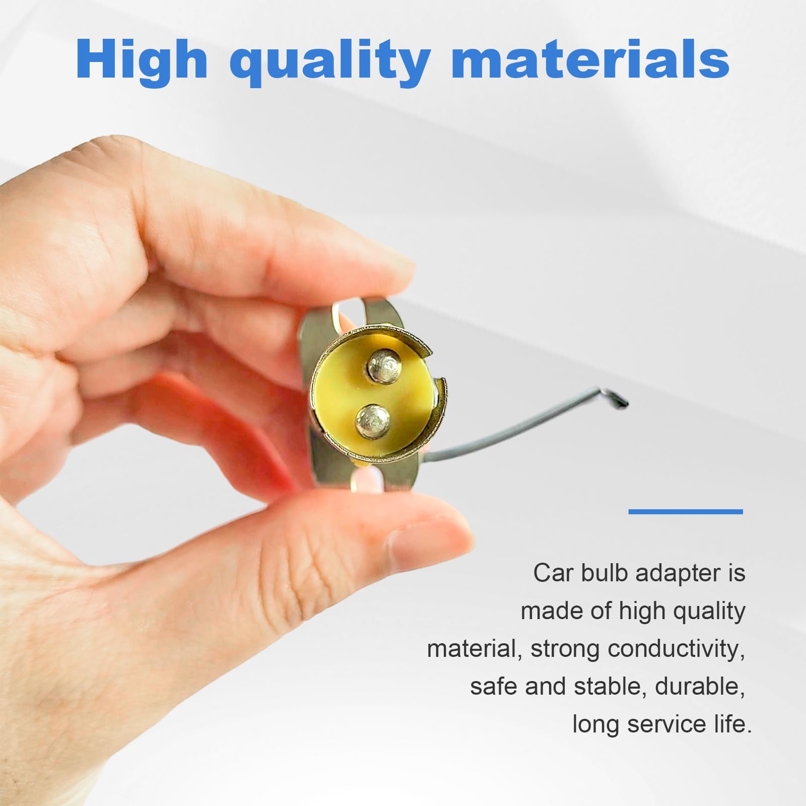 Augeny 2PCS Car Light Bulb Socket, BAY15D LED Bulb Light Lamp Socket Adapter, 1157 Light Bulb Socket Holder with Wire Connector,