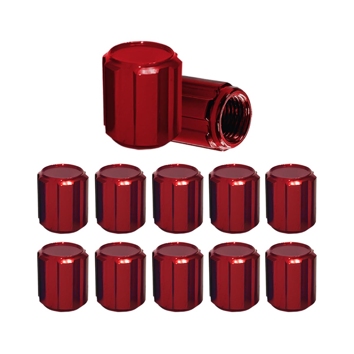 Osilly 12PCS Car Tire Valve Stem Caps, Aluminum Alloy Vehicle Air Caps Protector, Dustproof Leakproof Auto Wheel Tire Valve Stem