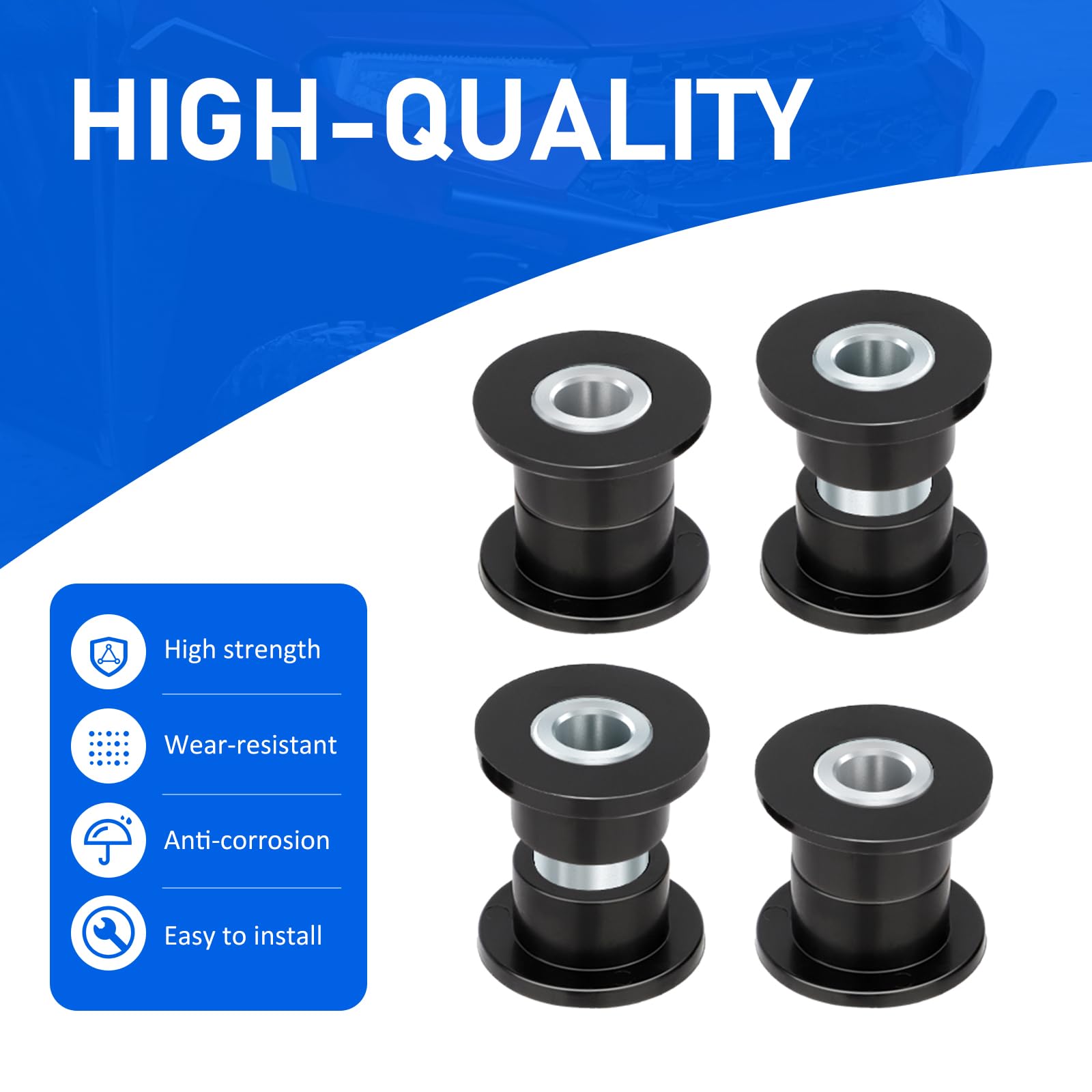 Rear Shock Bushing Sleeve Kit For Polaris Ranger 1000 900 800 700 570 500 425 400 Diesel Ev Tm Etx