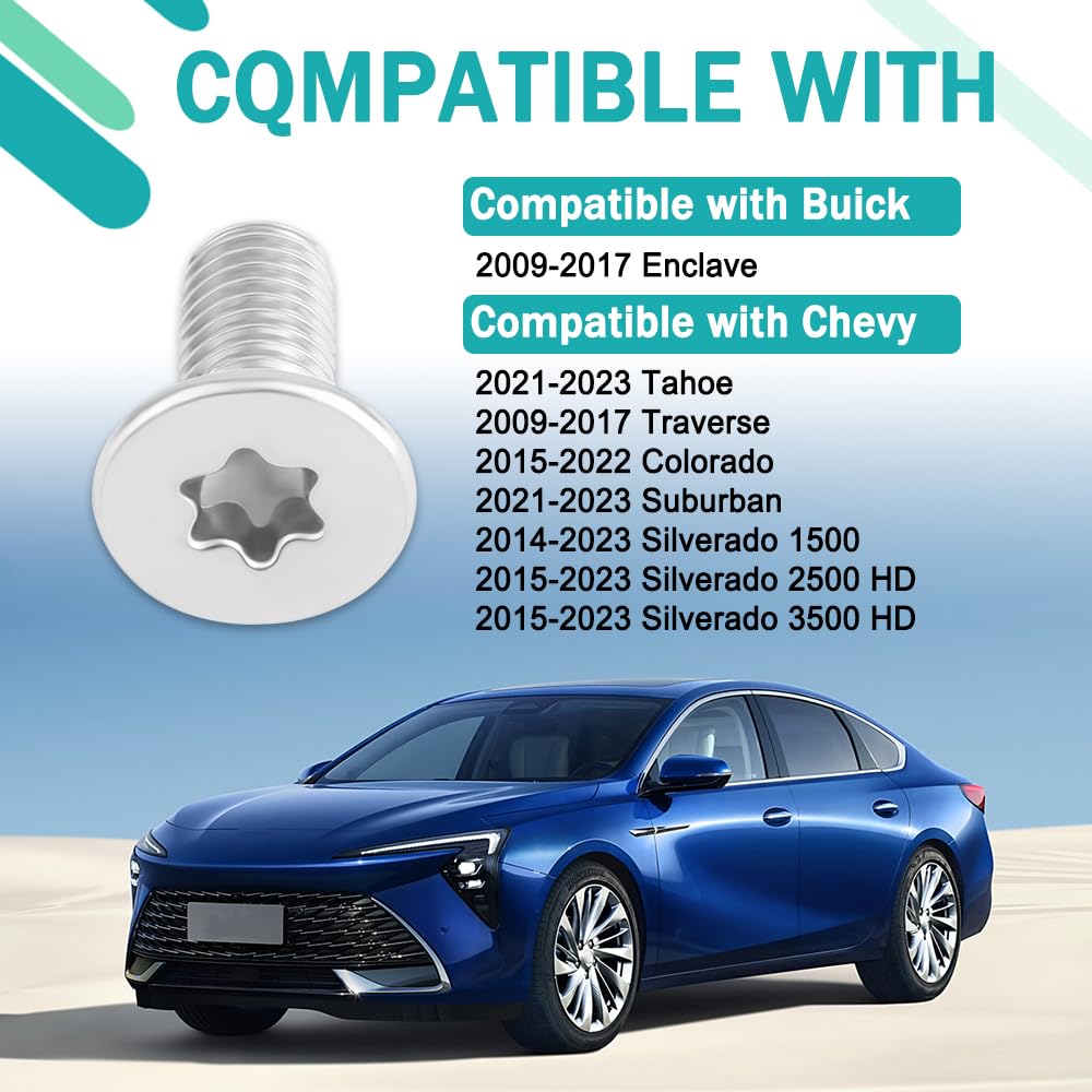 4PCS Brake Rotor Screw, Brake Rotor Bolt, Rotor Screws for Brake Discs, 11609271 Stainless Steel Brake Parts Car Front&Rear Reta