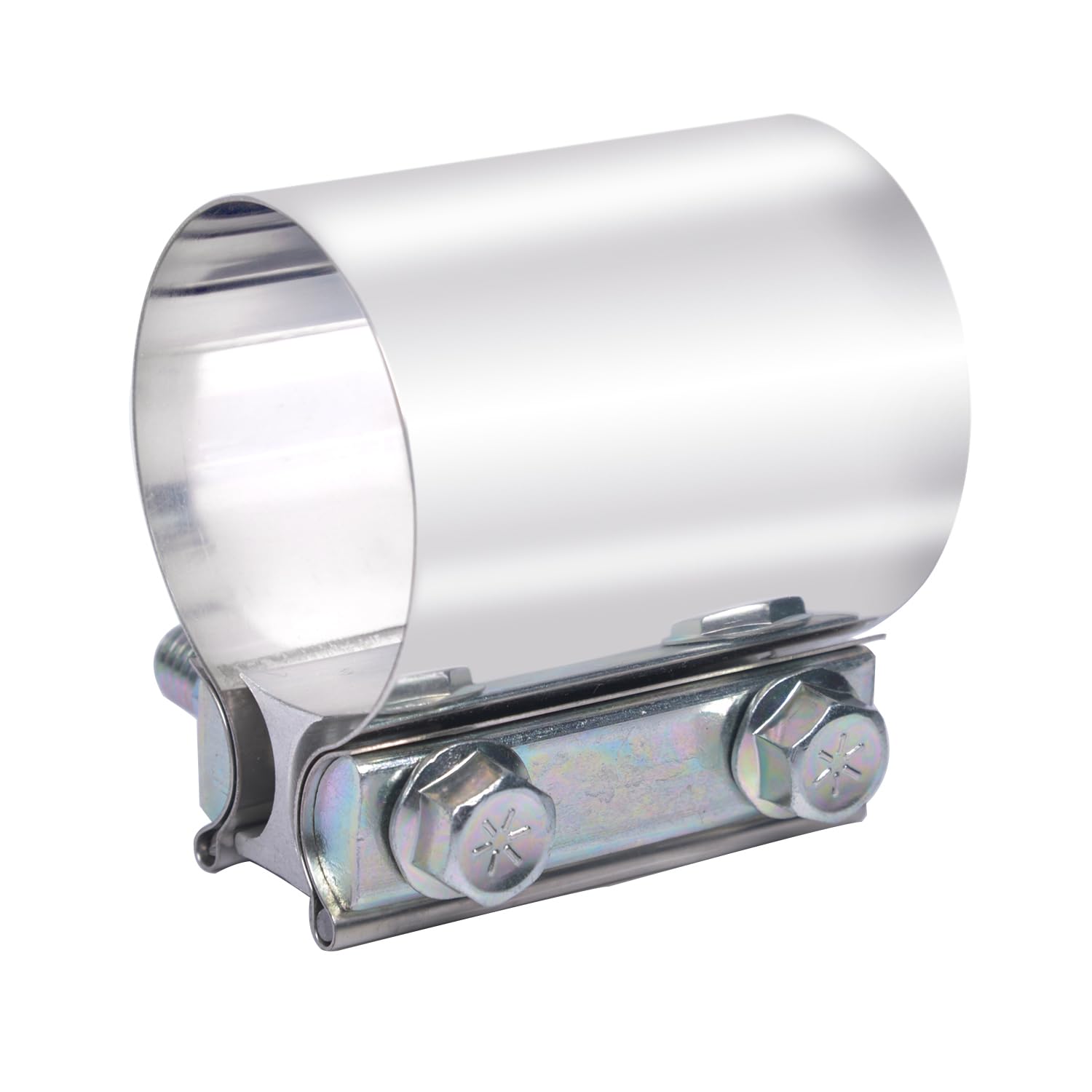 Elifecenter 3 inch Exhaust Lap Joint Butt Clamp, Stainless Steel 3'' Muffler Band Clamp fit over OD 3 inch Pipes