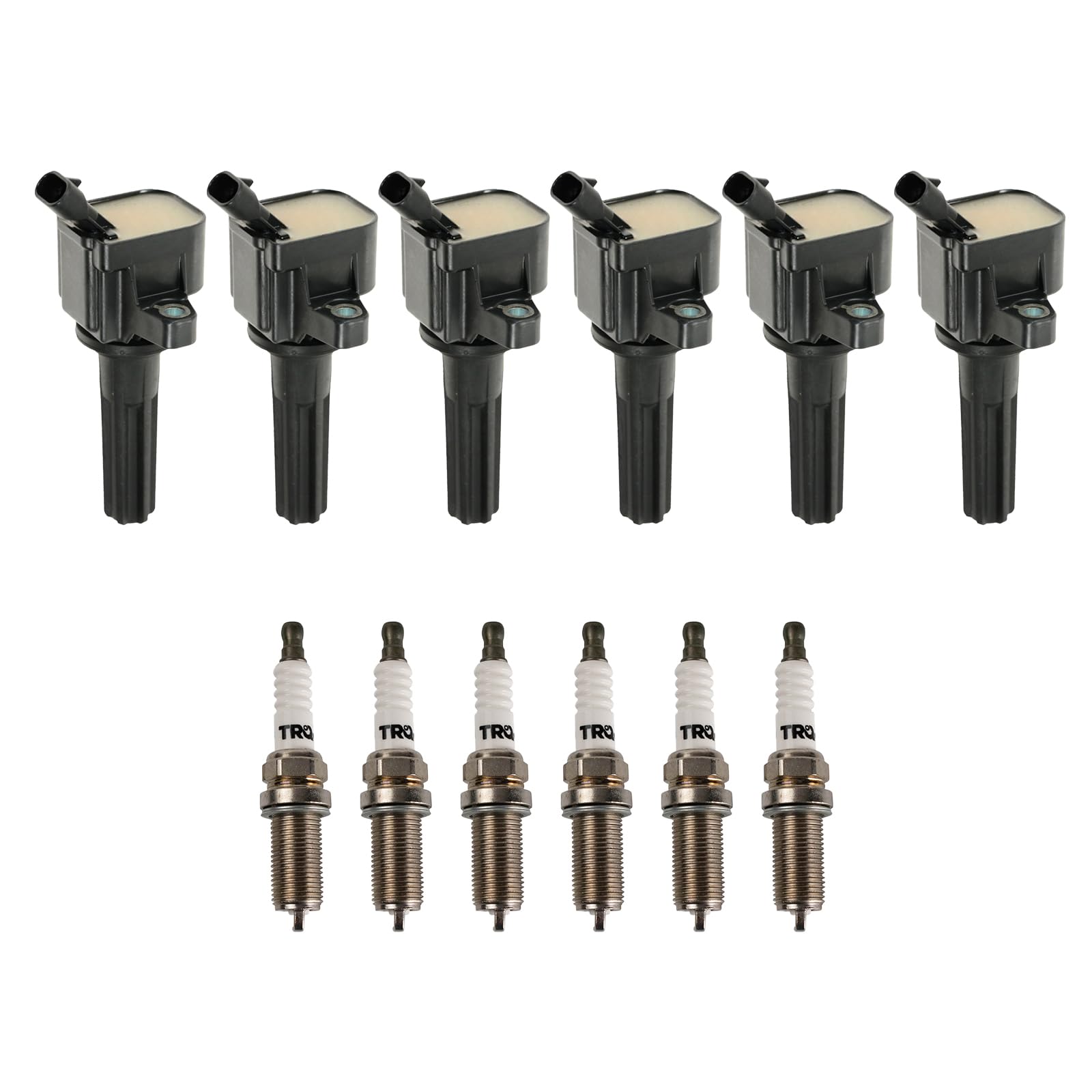Trq Ignition Kit Ignition Coil Spark Plugs Compatible With 2006-2007 Buick Rainier 2006-2009 Chevrolet Trailblazer 2006 Trailbla
