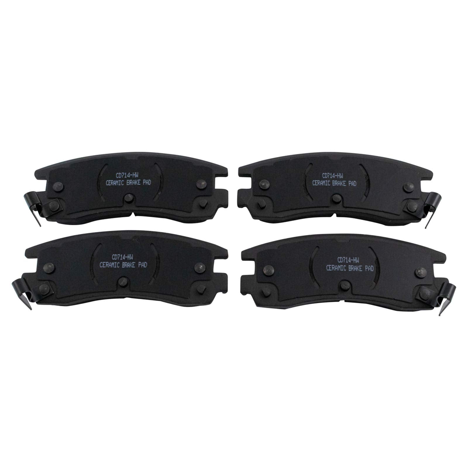TRQ Rear Posi Ceramic Brake Pad Kit Set Compatible with Cadillac Pontiac Oldsmobile Buick Chevy Saturn