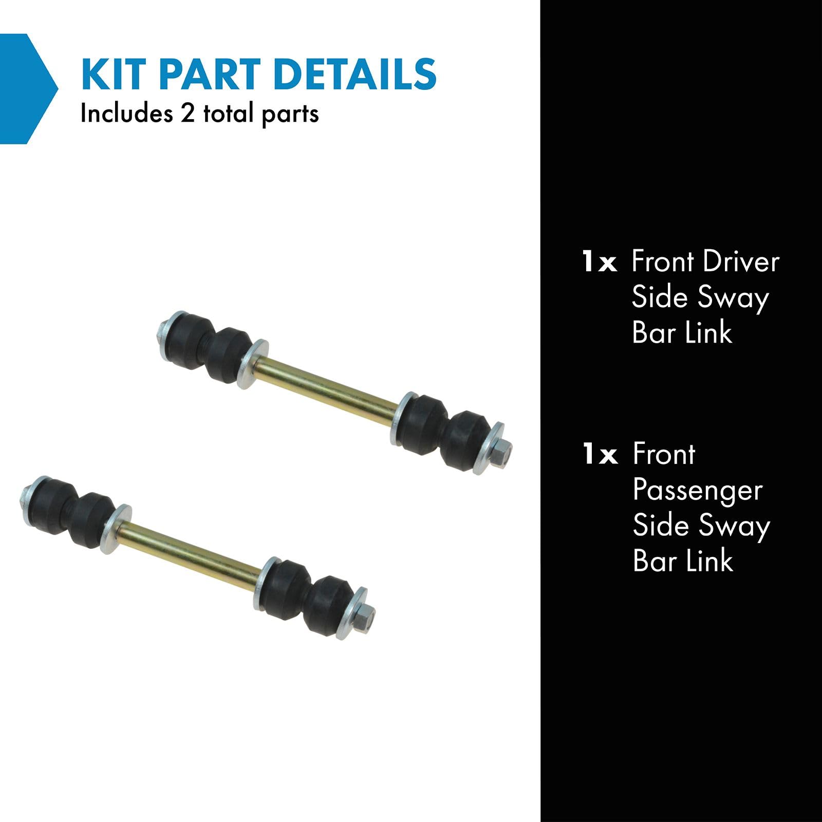 Trq Front Sway Bar Link Kit Pair Set For Regal S10 Ltd S-15 626 Marquis Cutlass D720