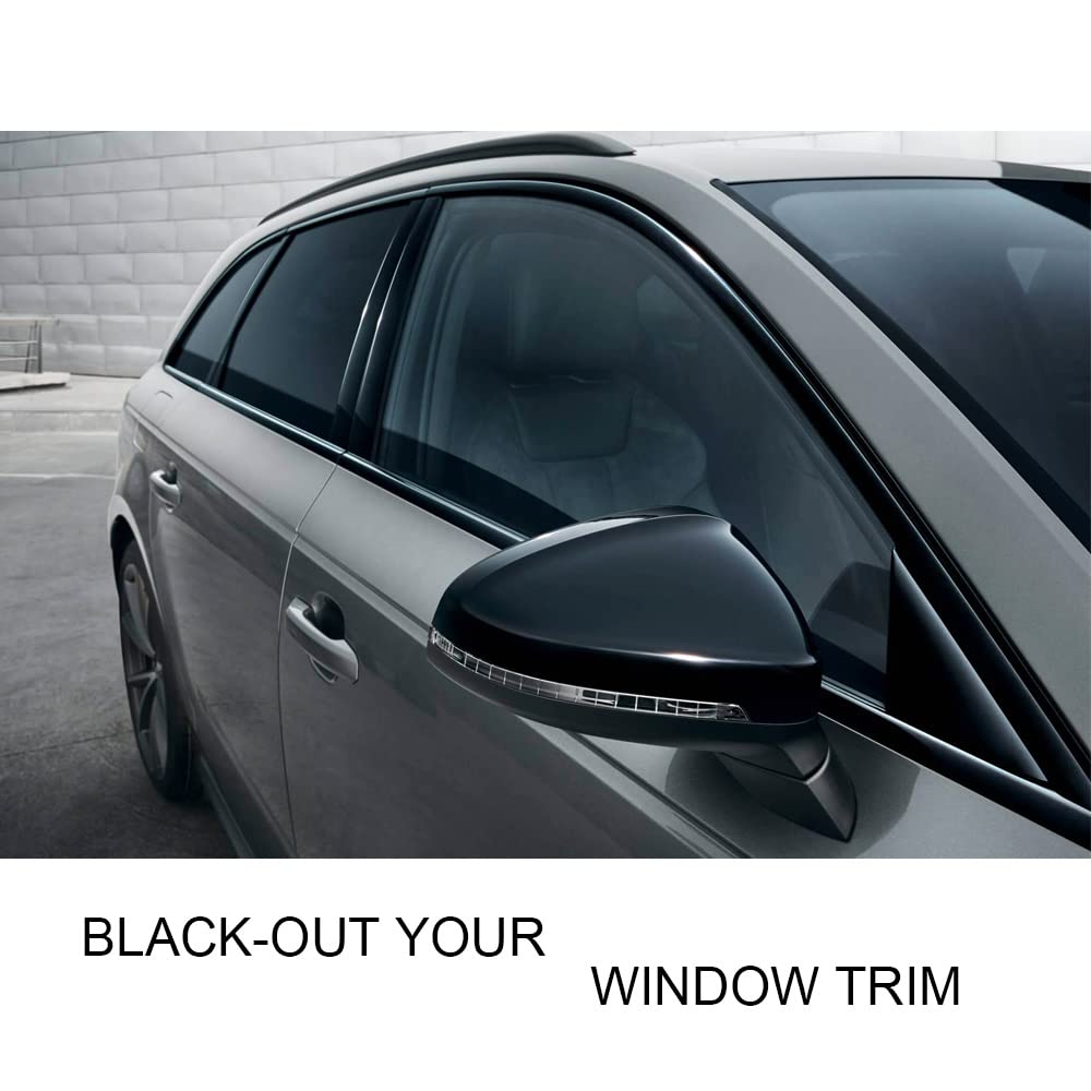 Lzlrun Free Tool Kit High Gloss Vinyl Wrap Kit For Black Out Chrome Delete Window Trim Door Trim (3Inches X 30Feet)
