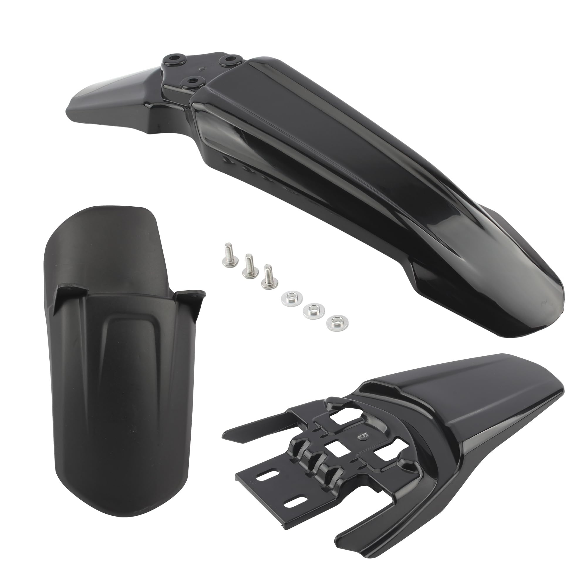 ABCERRSI Surron Front Rear Fender Set,3pcs Shock Front Rear Mud Guard For Sur Ron Light Bee Segway X/S X260 X160-Black