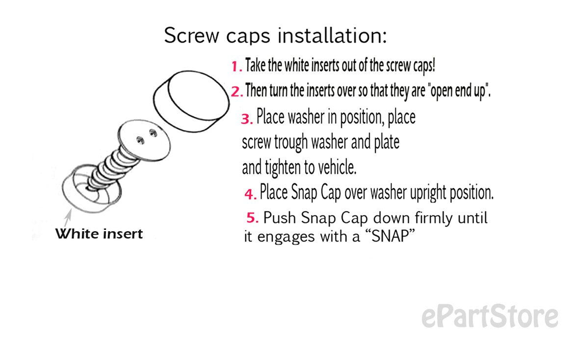 Lfparts Stainless Steel Rust Resistant License Plate Frame Security Anti-Theft Self Tapping Screws Fasteners (M6X20Mm, Black Cap