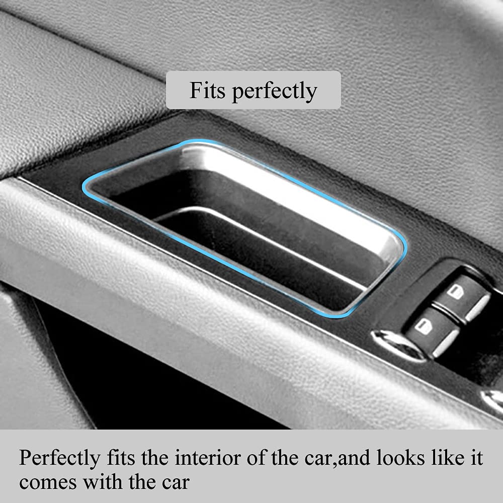 Vesul 4Pcs Door Side Storage Box Compatible With Ford Fusion 2013 2014 2015 2016 2017 2018 2019 2020 Armrest Phone Container Doo