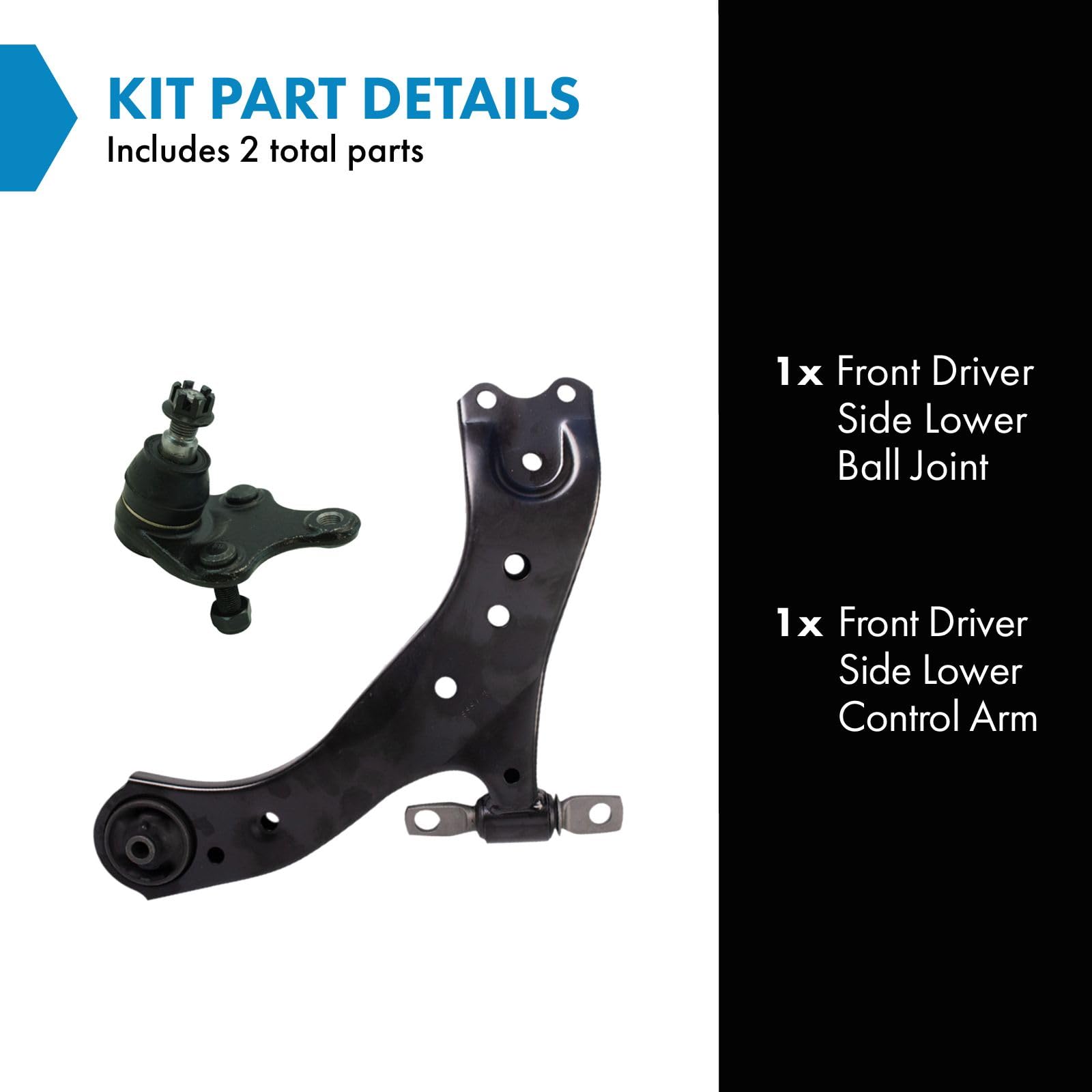 Trq Front Left Lower Control Arm With Ball Joint Drivers Side Compatible With 2019-2021 Lexus Es300H Es350 2019-2022 Toyota Aval