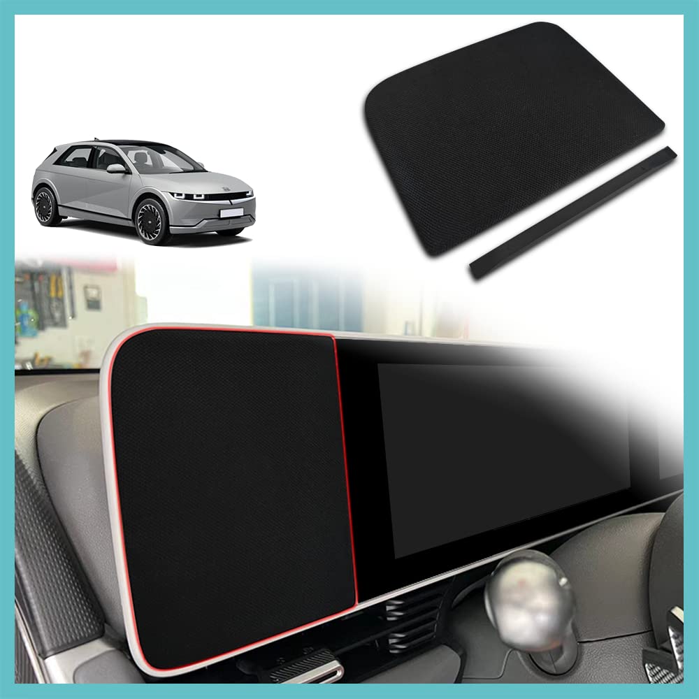 Bestevmod For Ioniq5 Lhd Screen Side Mesh Panel Black Wrap Compatible With Hyundai Ioniq 5 2022 2023 2024 Screen Accessories