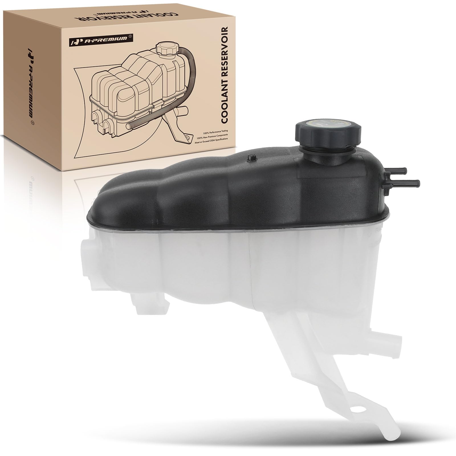 A-Premium Coolant Expansion Reservoir Tank [with Cap] Compatible with Chevrolet Silverado 1500 2014-2019, Tahoe 2015-2020 & GMC Sierra 1500 Yukon & Cadillac Escalade, Replace# 22856231, 3014134
