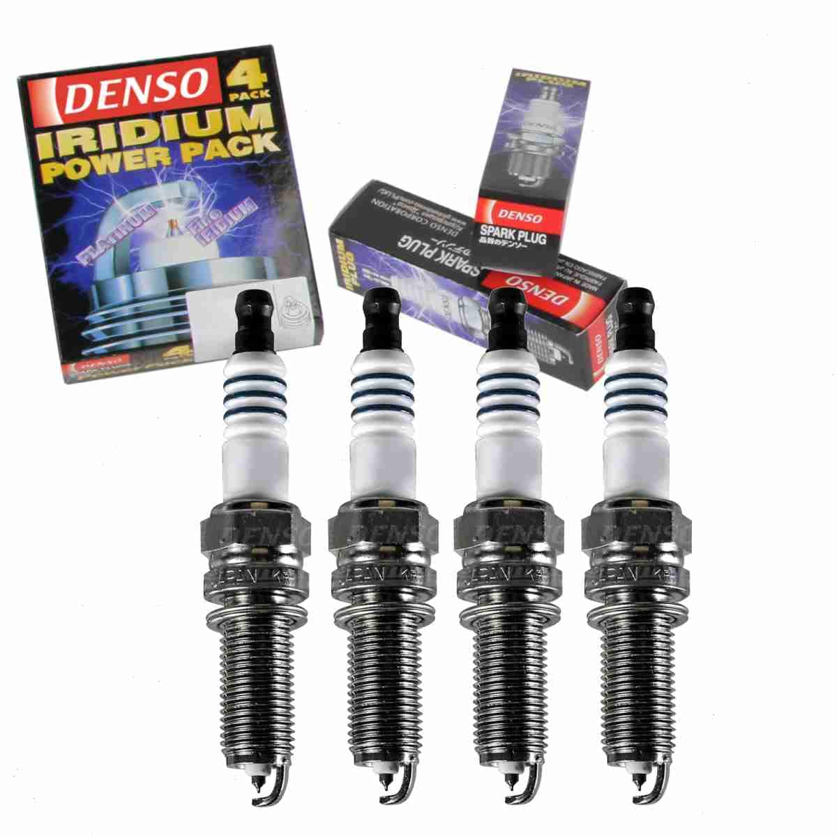 4 pc DENSO Iridium Power Spark Plugs compatible with Hyundai Veloster 1.6L L4 2012-2014
