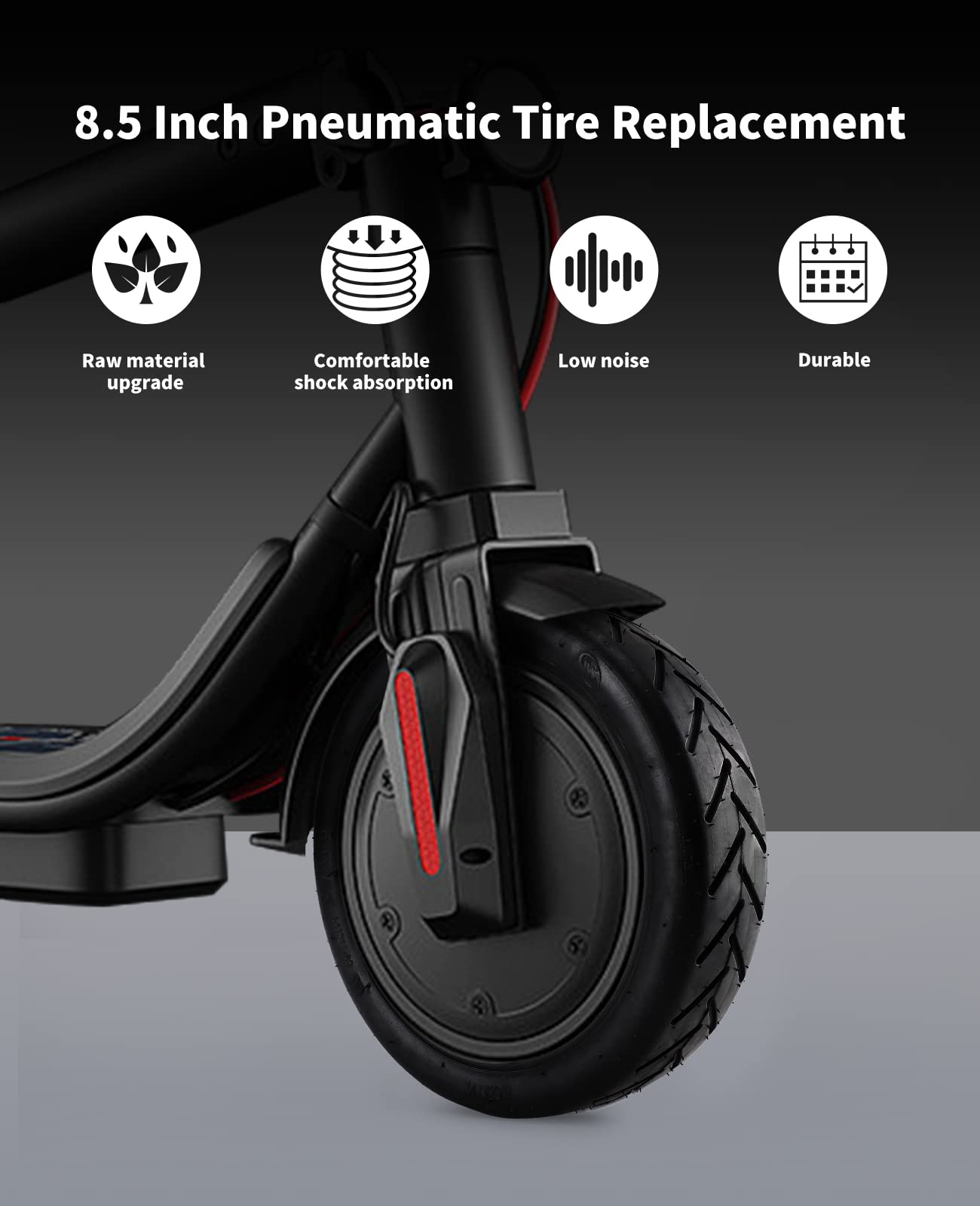 Walshen 8.5 Tire Tube 8.5X2 Inch Scooter Replacement Tire For Gotrax/Gxl V2/Xiaomi M365/Razor Electric Scooter, 81/2X2 Thicker P