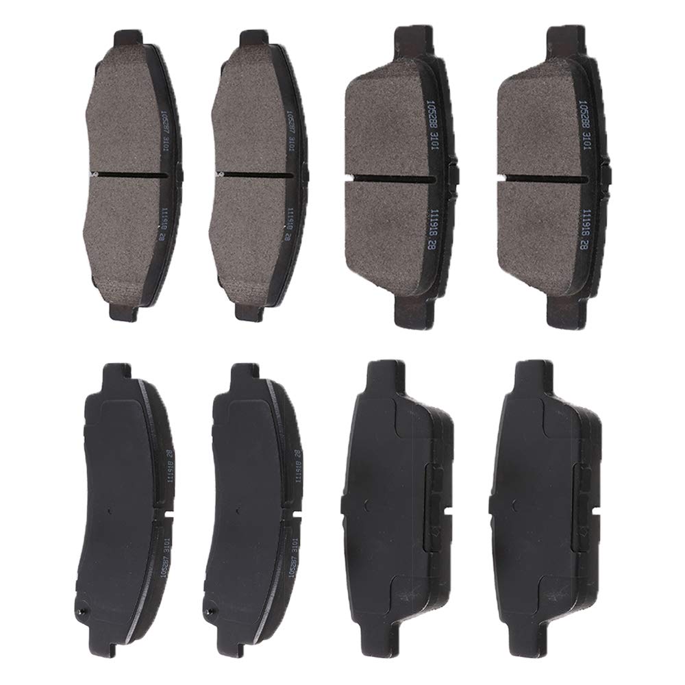 Cciyu D1102 D1103 Front & Rear Professional Ceramic Brake Pads Set Fit For 2006-2011 For Honda Ridgeline