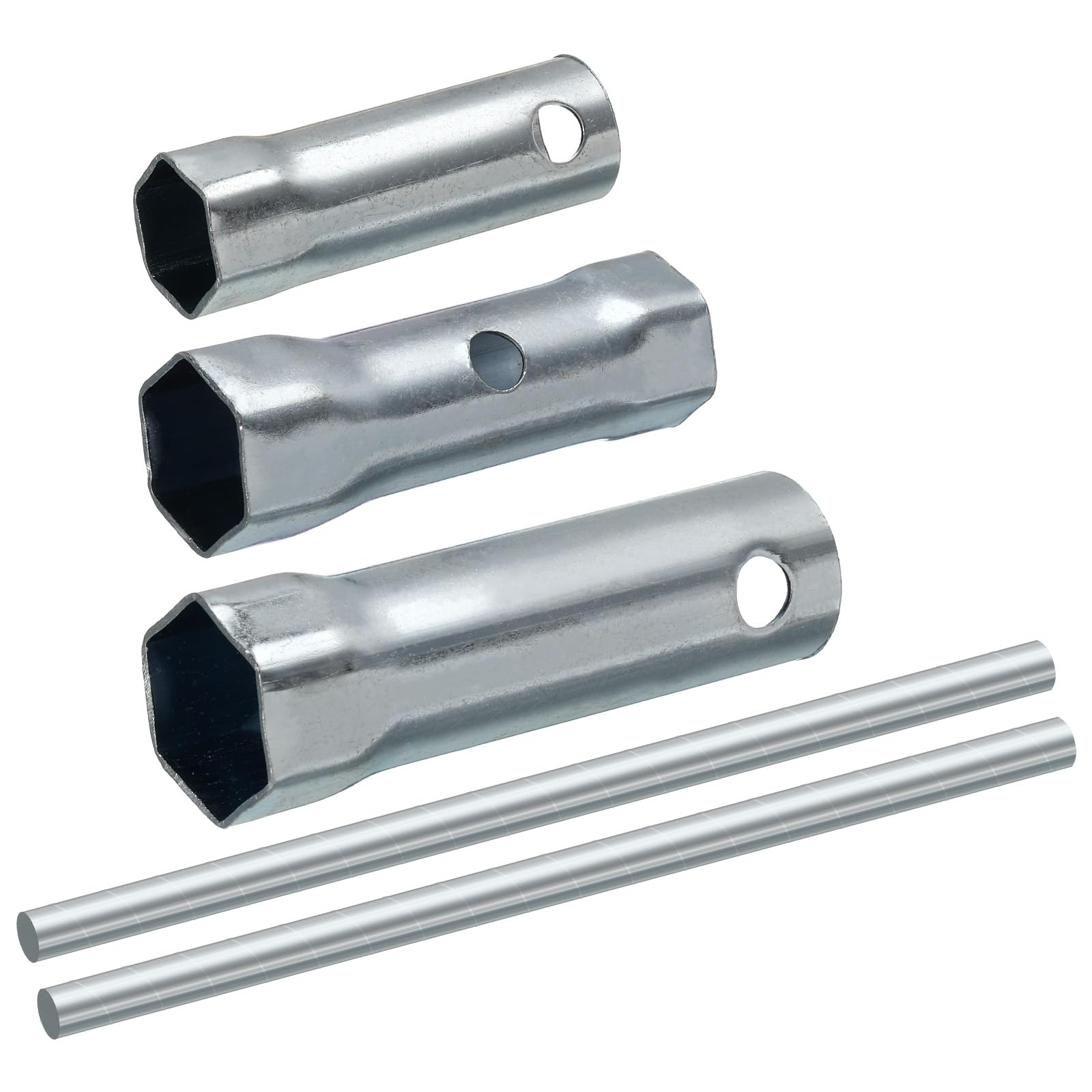 uxcell Ignition Spark Plug Spanner Set Dual-Ended Wrench Socket (16mm, 21mm, 17/19mm)