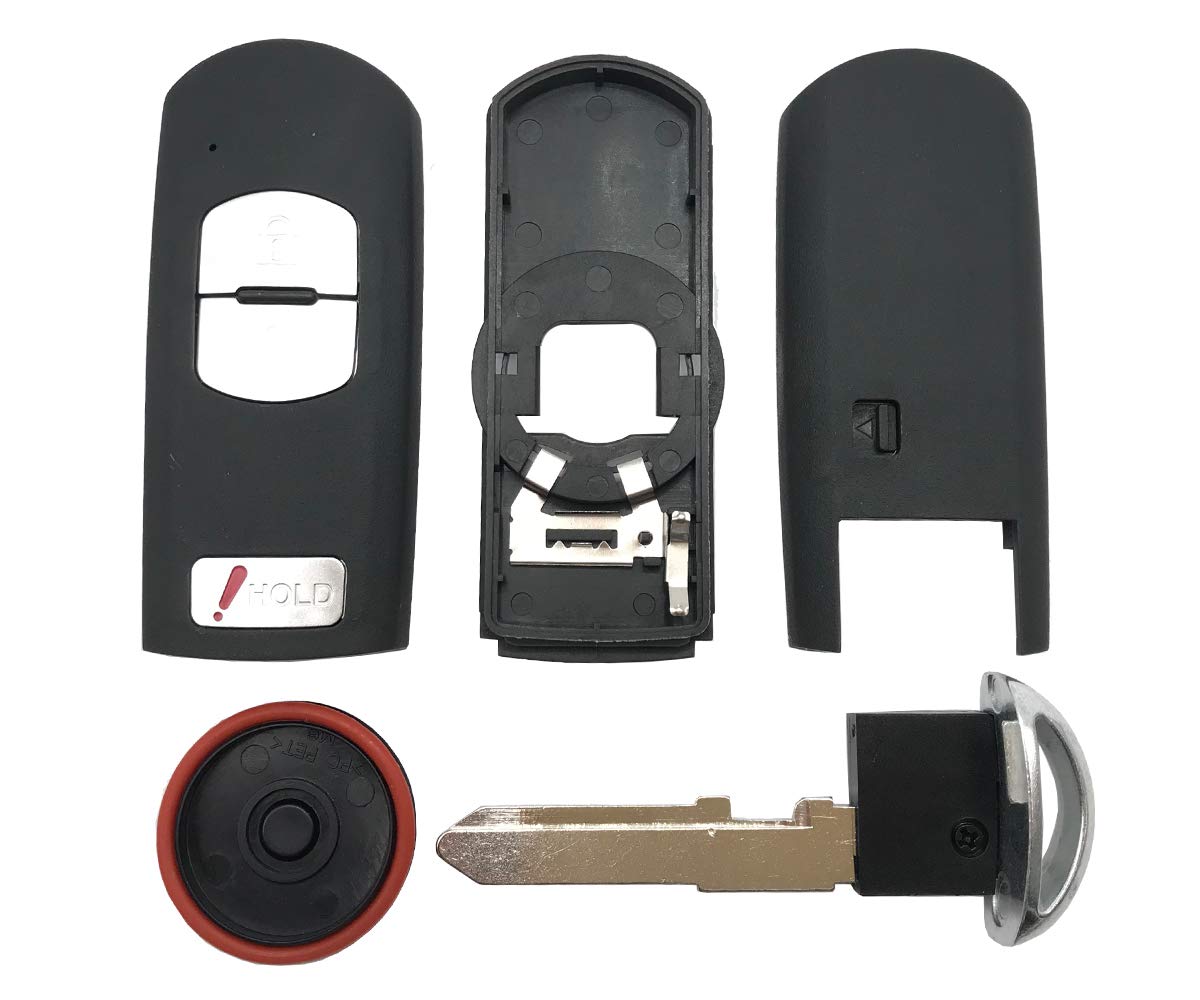 Replacement Key Fob Case Shell Fit For Mazda 3 Cx-3 Cx-5 Wazske13D01 662F-Ske13D01 Keyless Entry Remote Car Key Housing Casing O