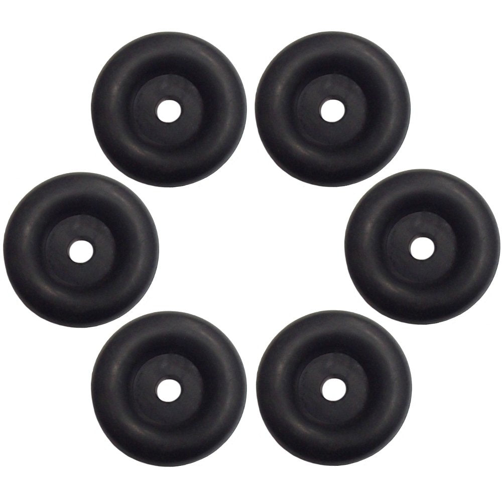 Reliable Aftermarket Parts Our Name Says It All - 6 Cargo Trailer Door Ramp 2.5 Round Replacement Black Rubber Bumper Six Pack