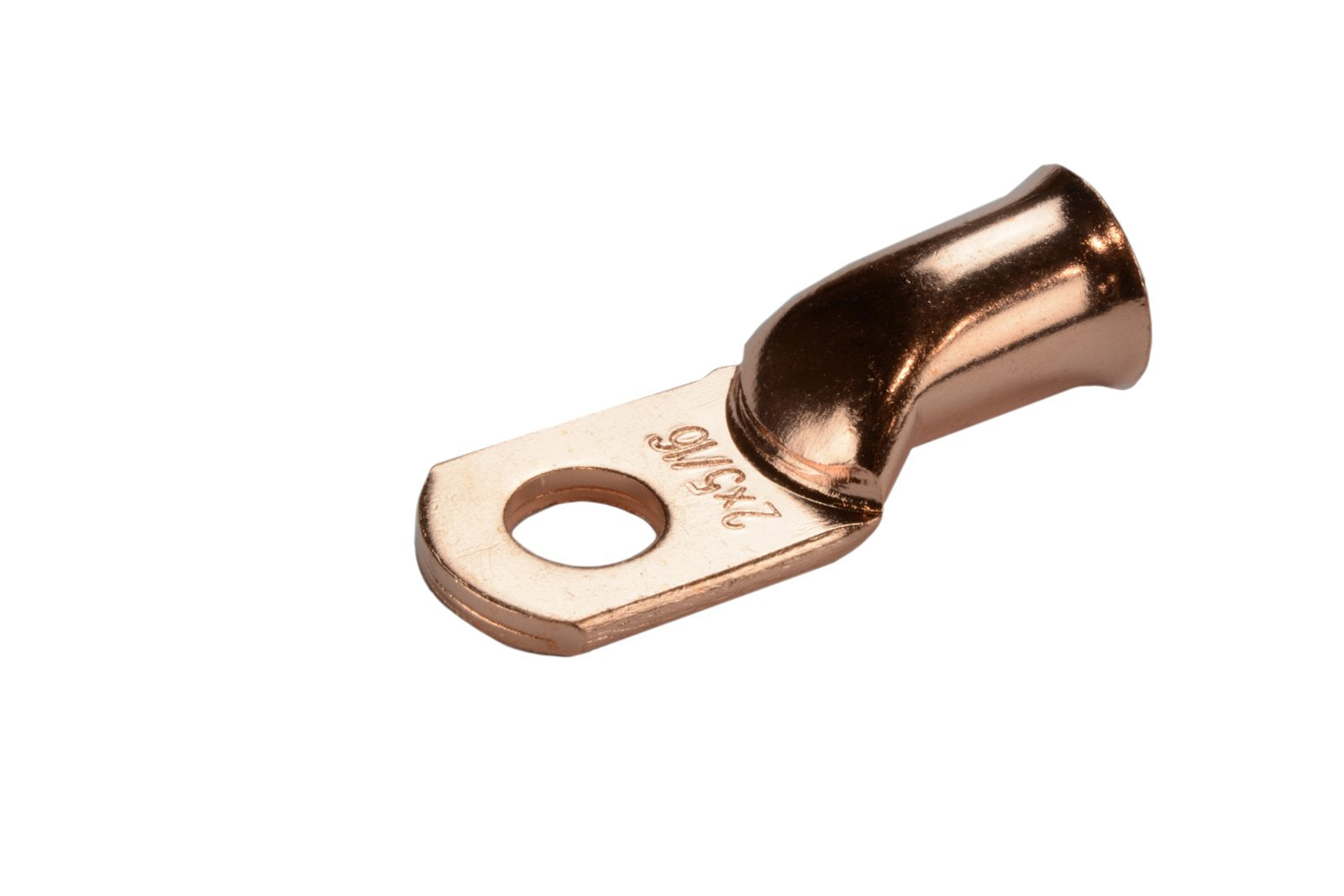 Temco 10 Pack Bare Copper Welding Battery Cable Ends, Lugs Terminal 2 Awg 5/16'' Hole (6 Awg To 1/0 Awg Options Available)