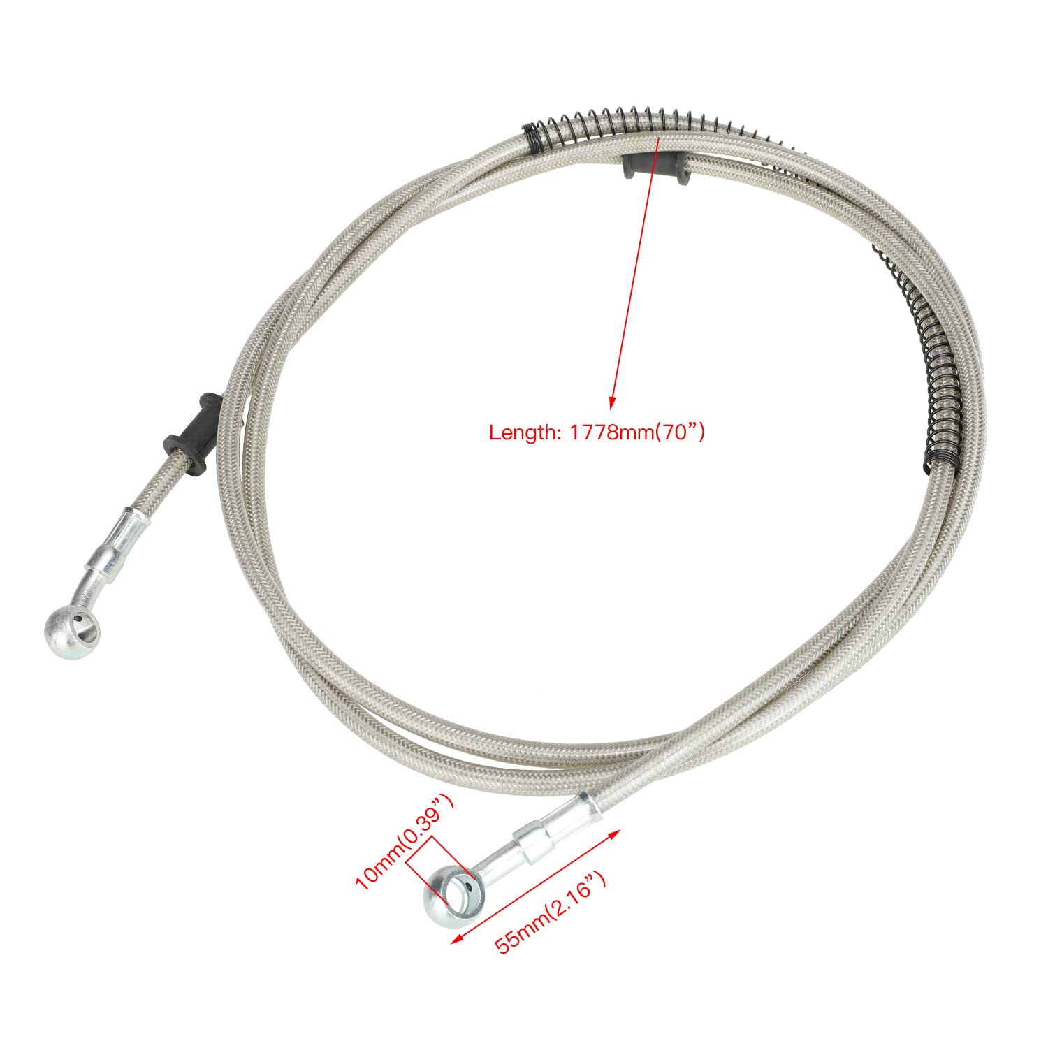 YOXUFA Rear Brake Master Cylinder Reservoir Hose Line for 90cc 110cc 125cc 150cc 200cc 250cc Arctic Cat Suzuki Chinese ATV Quad