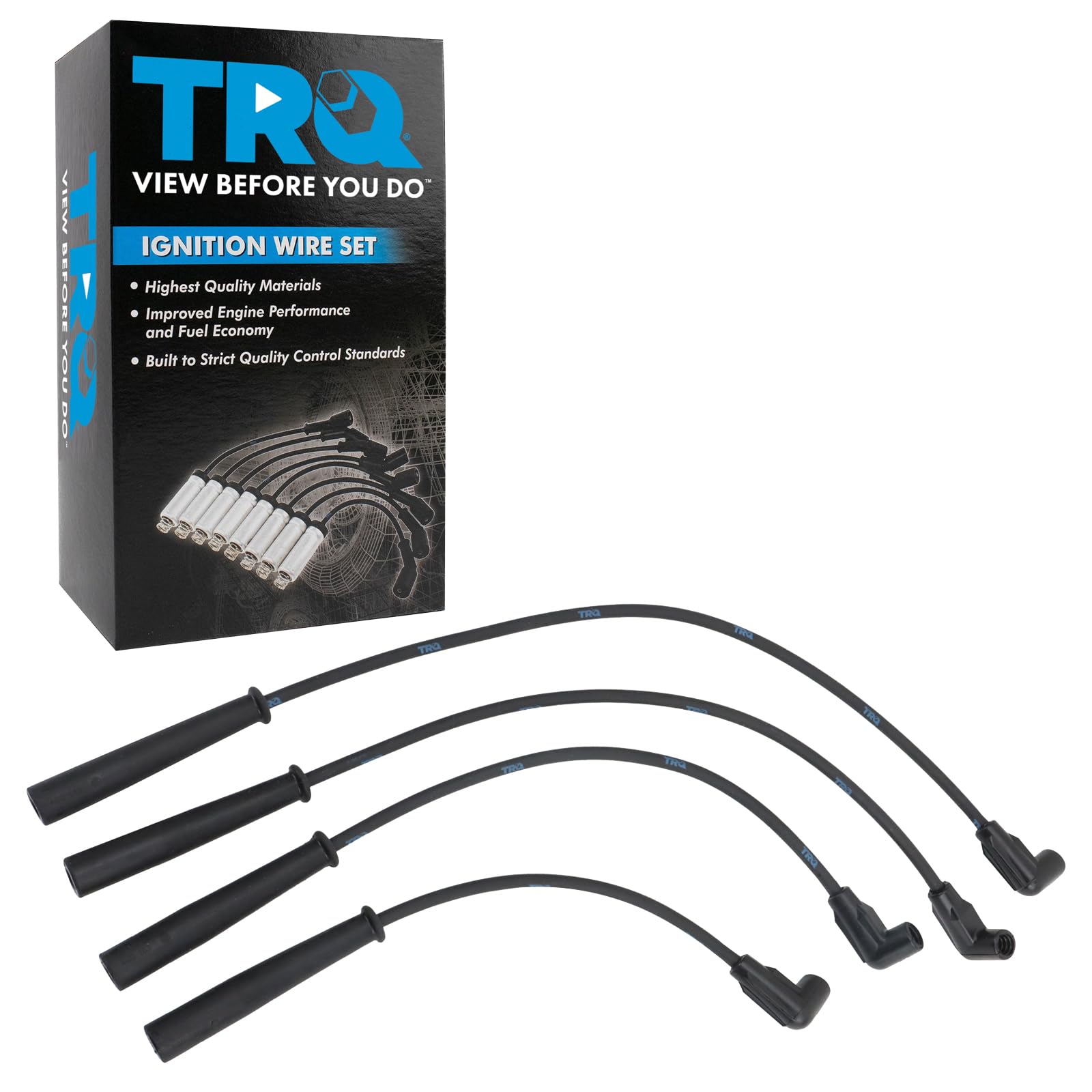 Trq Spark Plug Wire Set Compatible With 1993-2002 Saturn Sc1 1991-2002 Sl Sl1 1993-1999 Sw1