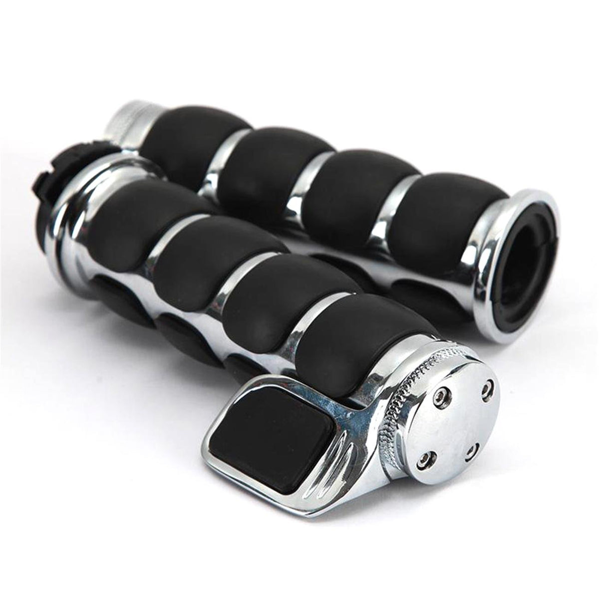 INNOGLOW Motorcycle Handlebar Grips 1'' 26mm Non-Slip Hand Grip with Throttle Assist for Harley Kawasiki Suzuki Cruisers Motorbi