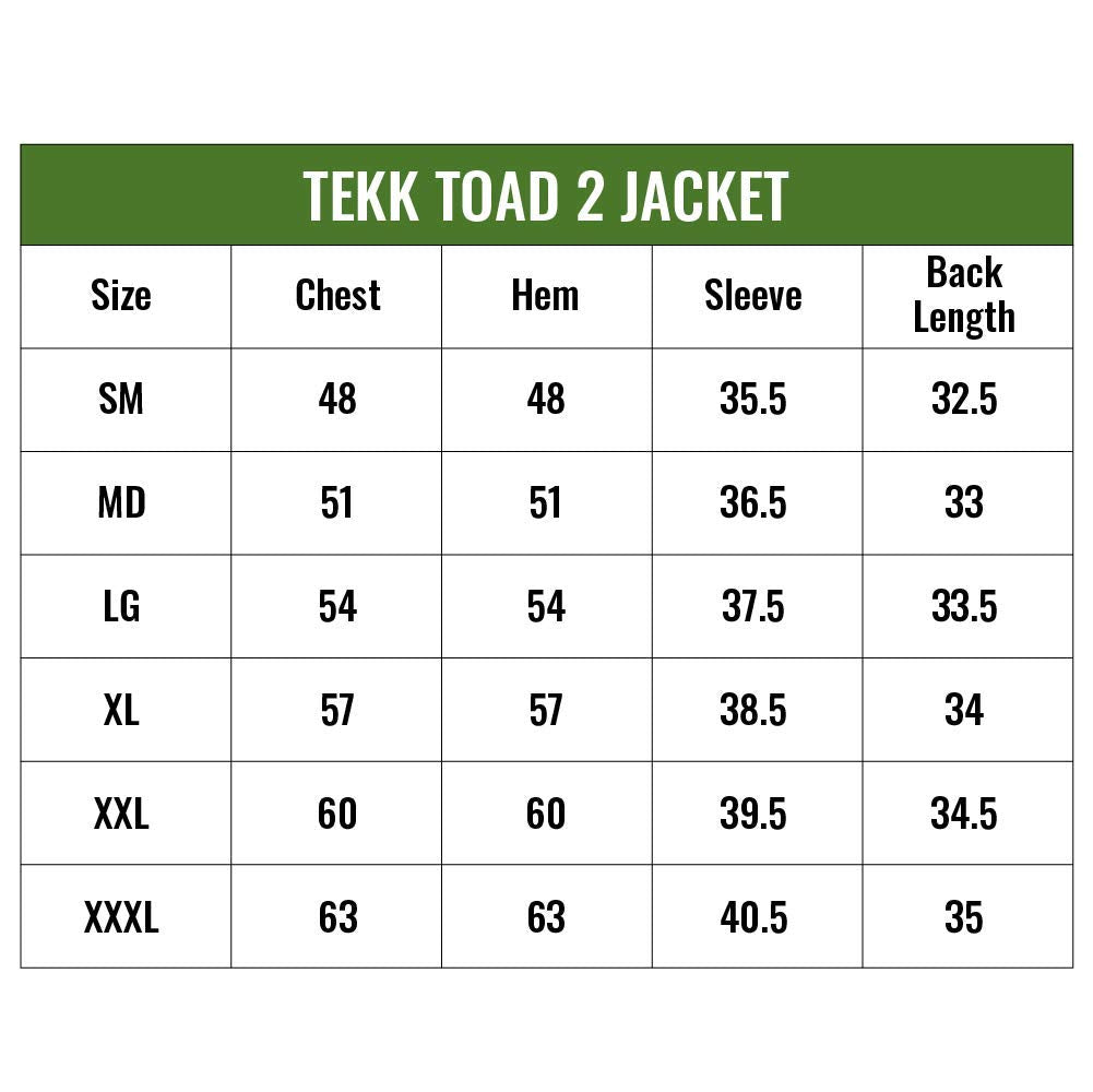 Frog Toggs Tte6038-01Xl Tekk Toad 2 Jacket, Black, Size X-Large