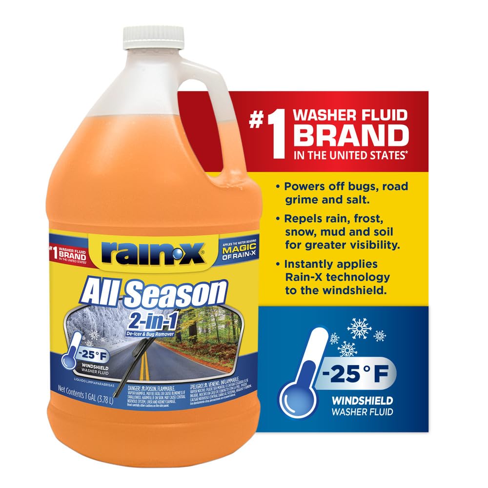 Rain-X All Season 2-In-1 Windshield Washer -25F - 1 Gallon (Pack Of 6)