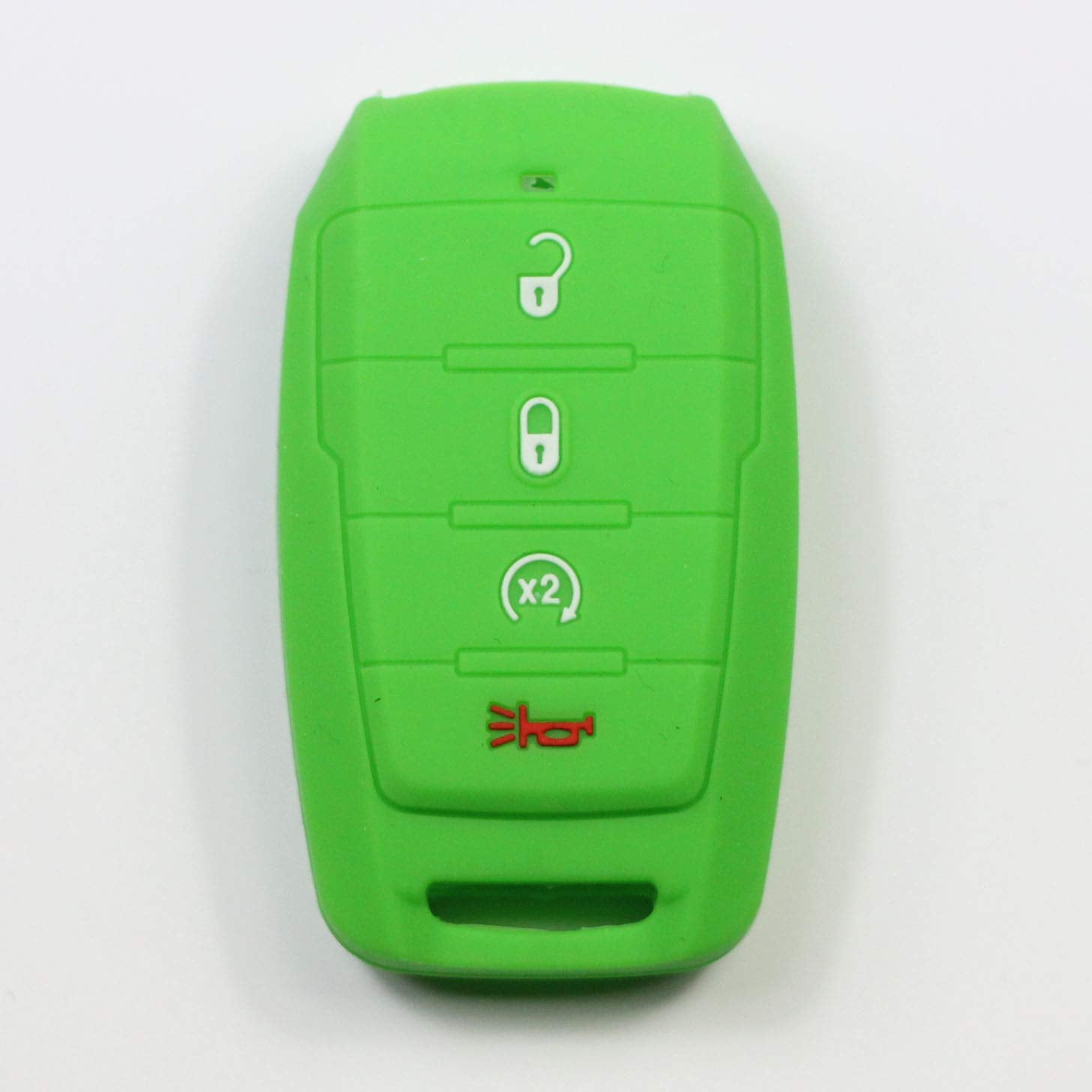 Btopars 2Pcs 4 Buttons Silicone Rubber Remote Smart Key Fob Case Cover Keyless Protector Holder Compatible With Dodge Ram 1500 2