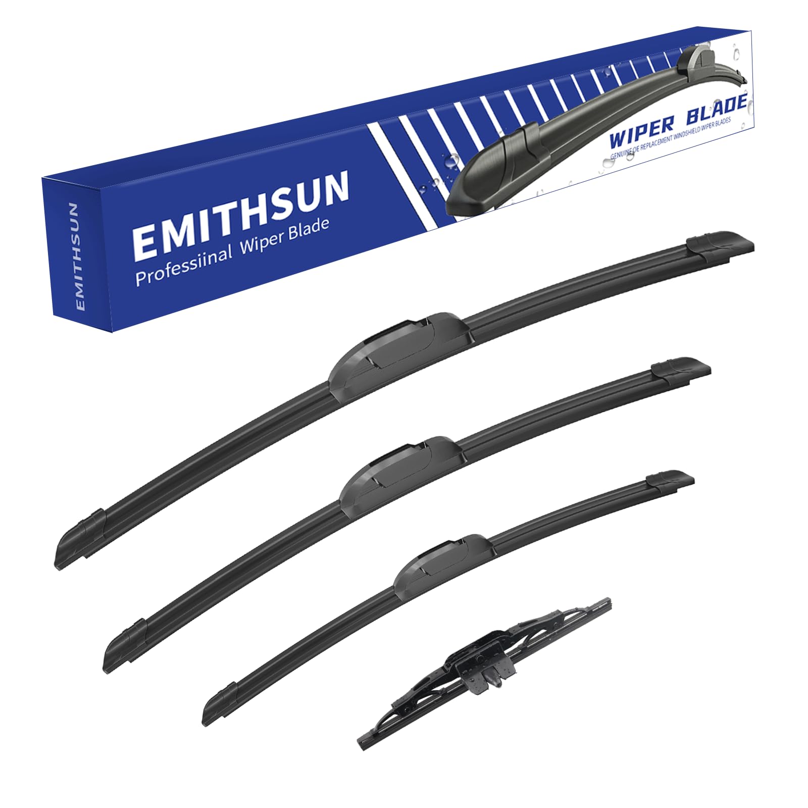 Emithsun Oem Quality Premium All-Season Windshield Wiper Blades Replacement For Toyota Fj Cruiser 2007-2014,Easy Diy Install 16'+14'+14'+10' (Set Of 4)