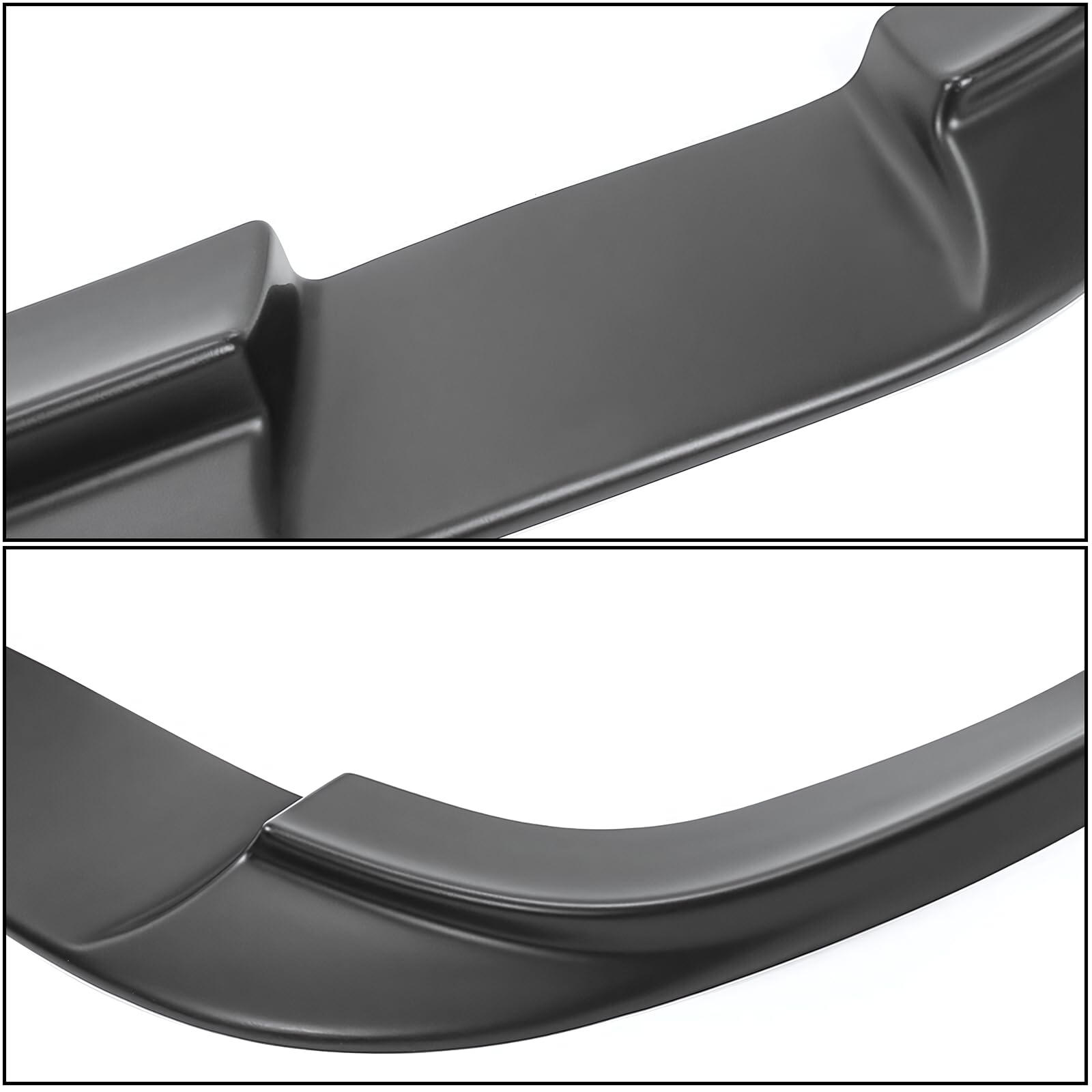 IKON MOTORSPORTS Front Bumper Lip for 1997-2004 Chevy Corvette C5, ZR1 Style, Unpainted Black PU, Chin Spoiler Protector, Air Dam Diffuser