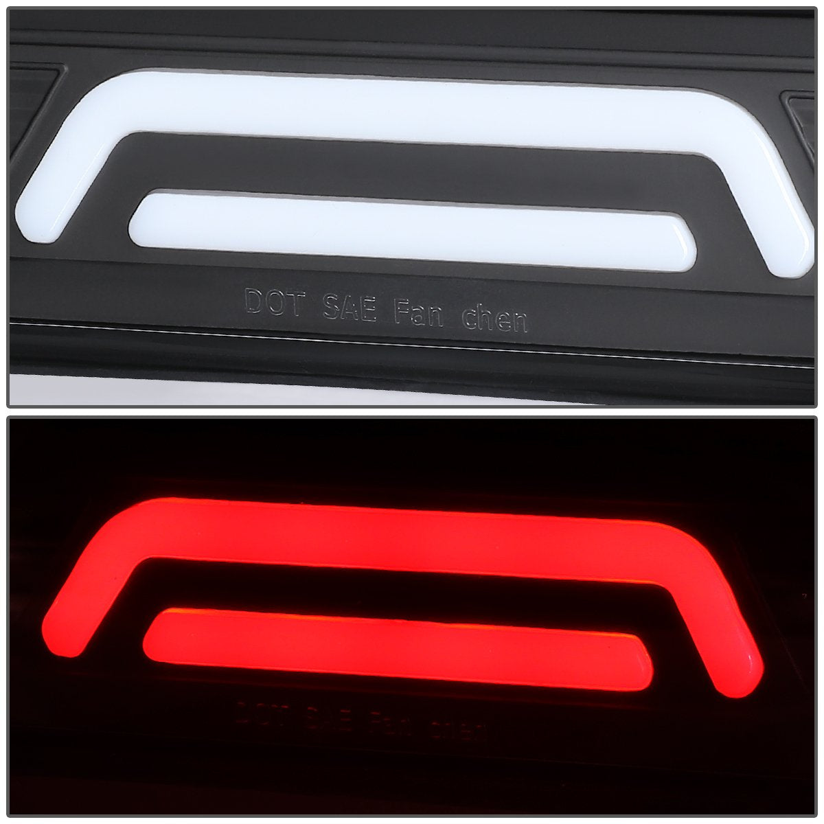 Dna Motoring 3Bl-Drm02-3D-Led-Bk Black Housing 3D Led Third Tail Brake Light [Compatible With 02-08 Dodge Ram 1500/03-09 Ram 250