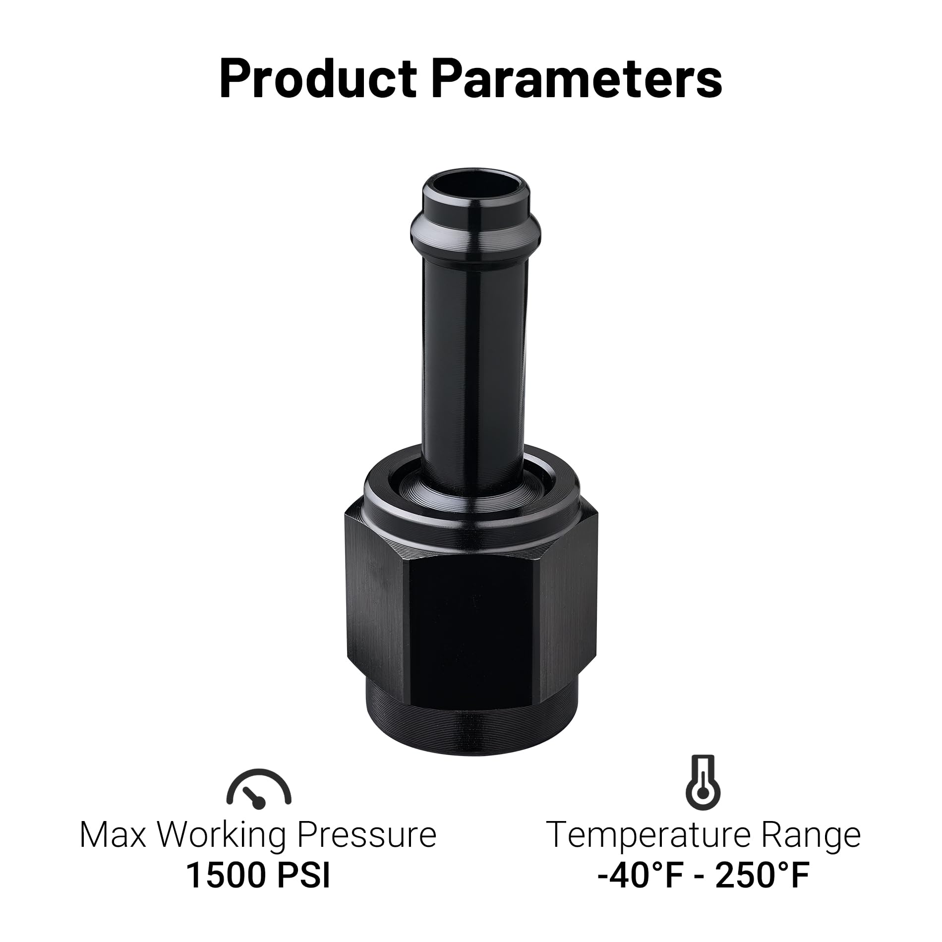 Evil Energy 4An Female To 1/4'' Barb Hose Fitting Straight Swivel