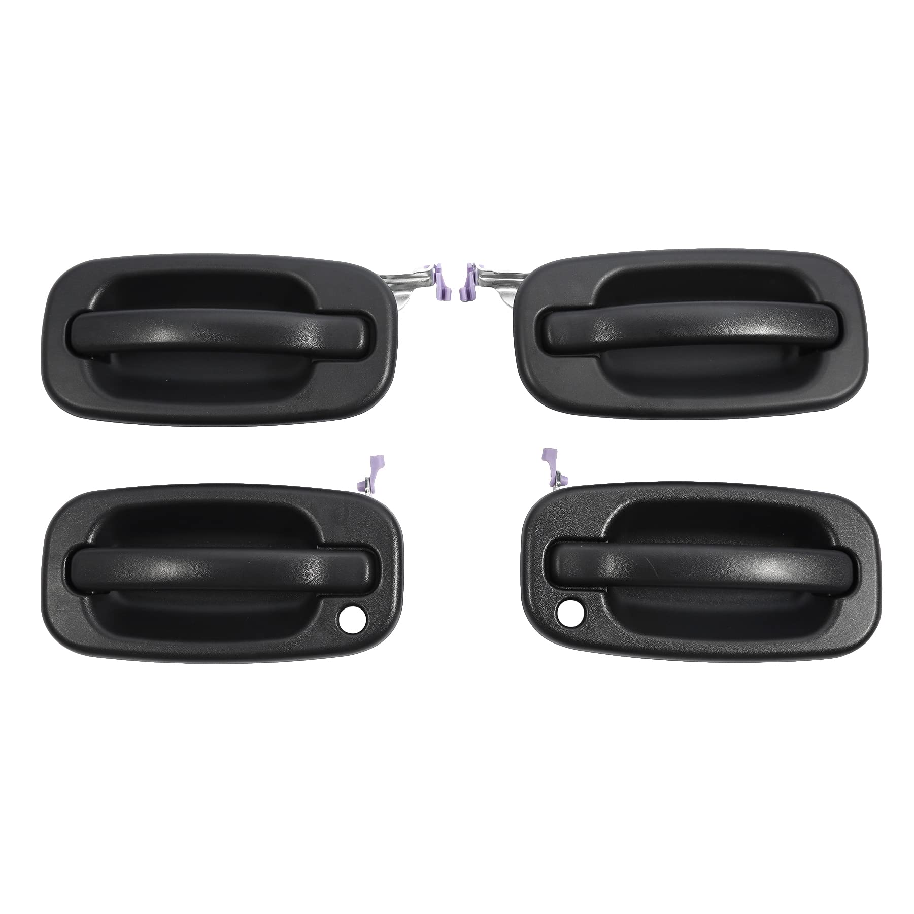 Exterior Door Handle Set, Compatible With 1999-2007 Chevy Silverado Suburban Tahoe Avalanche, Gmc Sierra Yukon, Cadillac Escalade, Front & Rear Left Driver & Right Passenger | 15034986 15721571 77262