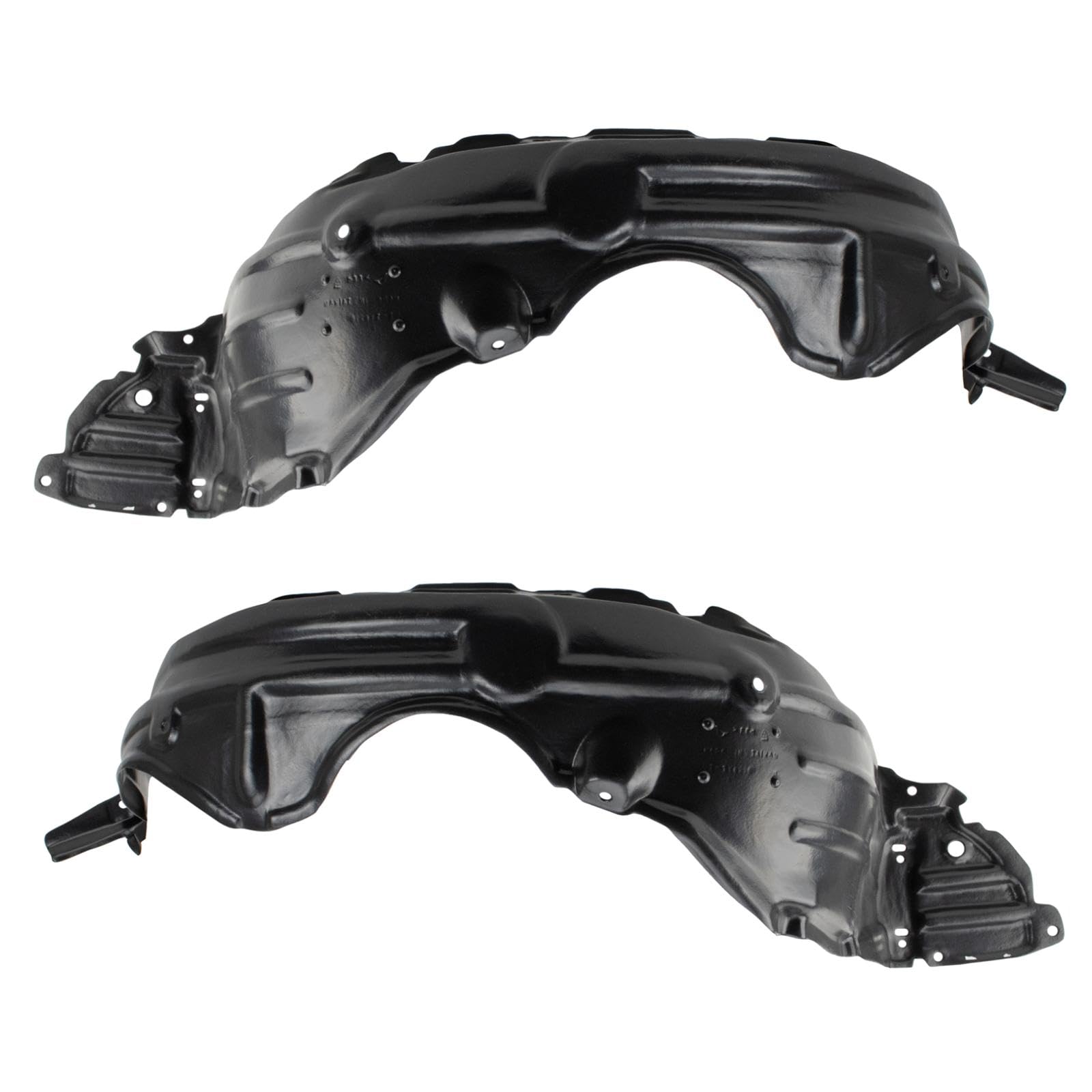 Trq Inner Fender Liner Set Compatible With 2012 Toyota Yaris To1248168 To1251120