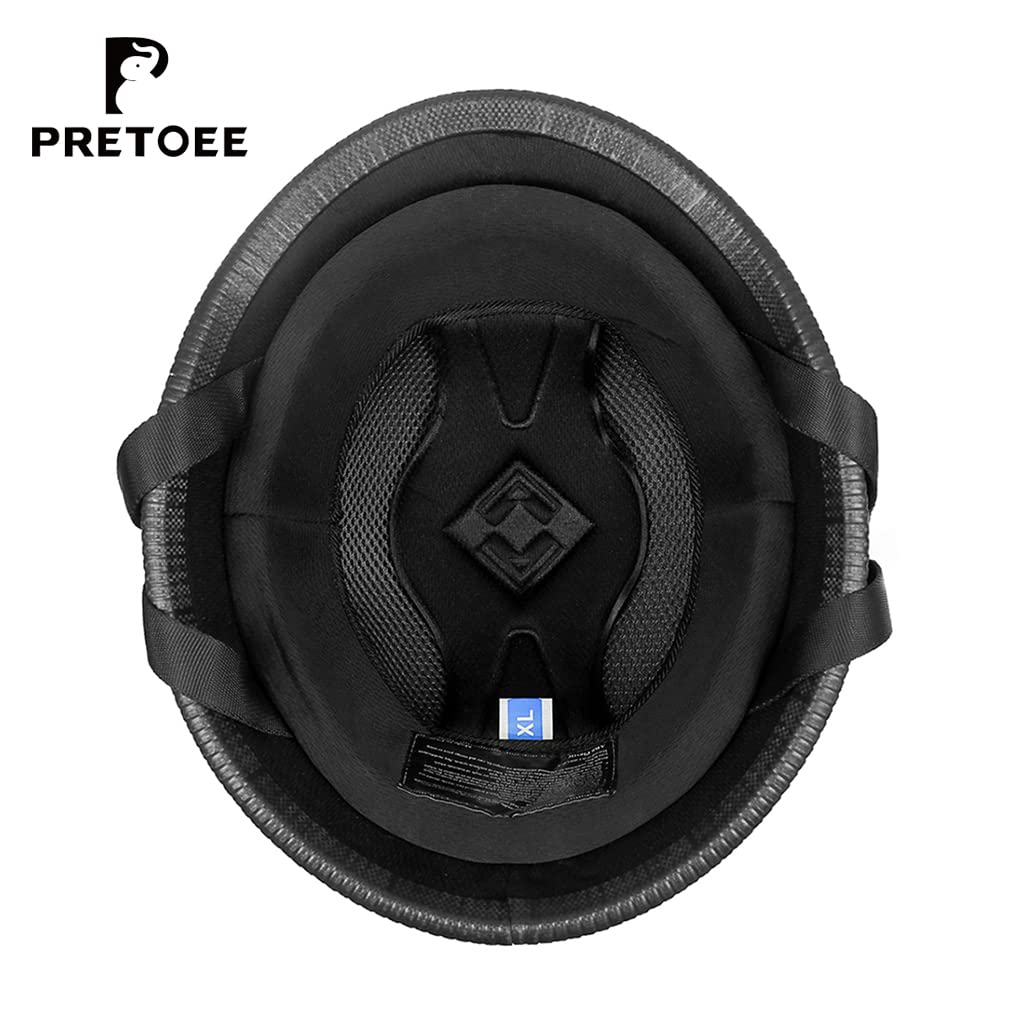 German Style Motorcycle Helmet, Thin Skull Cap Half Face Helmet For Adult Men Women, Novelty Retro Shell Helmet For Cruiser Scoo