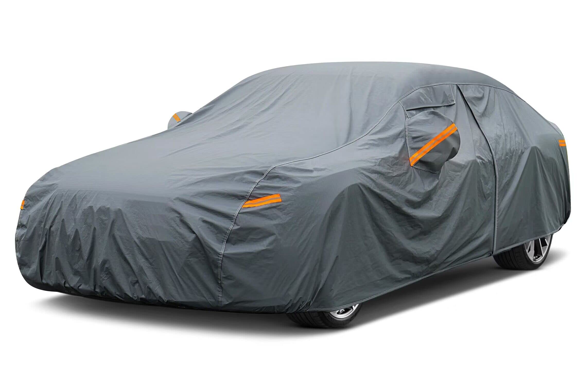 Gunhyi 16 Layers Car Cover Waterproof All Weather, Heavy Duty Outdoor Car Cover Universal Fit Sedan Toyota Camry, Tesla Model 3,