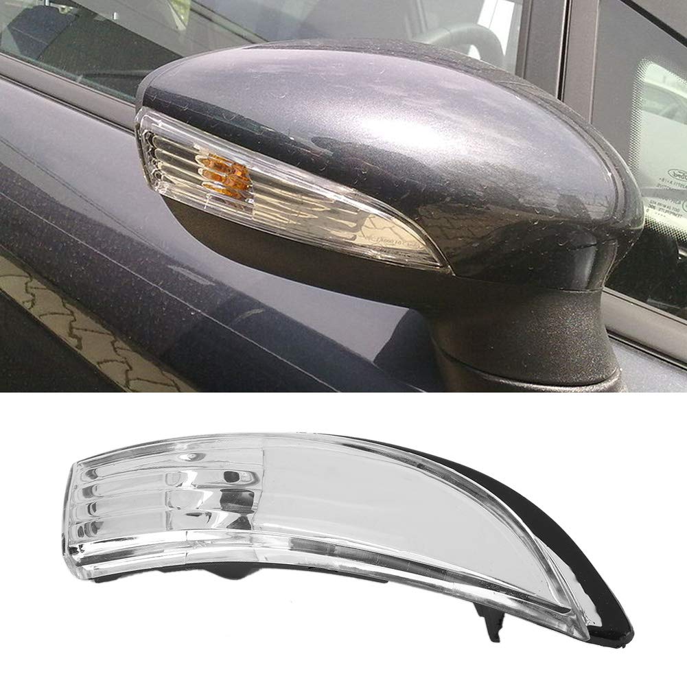 Aramox Door Wing Mirror Indicator Lens, Clear Rearview Backup Mirror Light Lens Cover Compatible With Fiesta Mk7/Mk7.5 2009-2017 (Right)