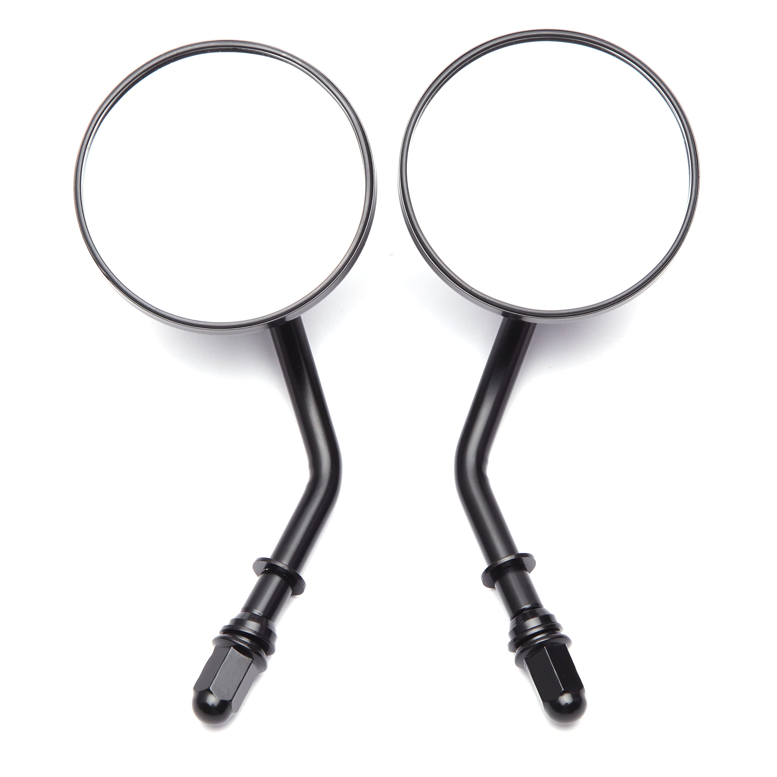 Black Motorcycle Mini Round Rear View Side Mirrors Compatible With Sportster Dyna Softail Road King Street Electra Glide Road Gl