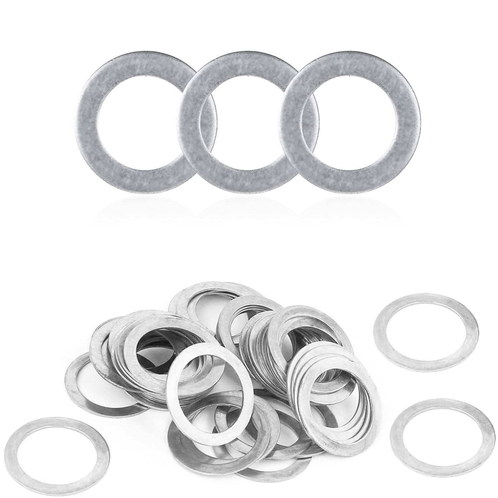 NTNEV 24 Pieces Oil Drain Plug Gasket Washer, Aluminum Seal, Crush Washer Oil Drain Plug, OEM 94109-14000, Compatible with Honda