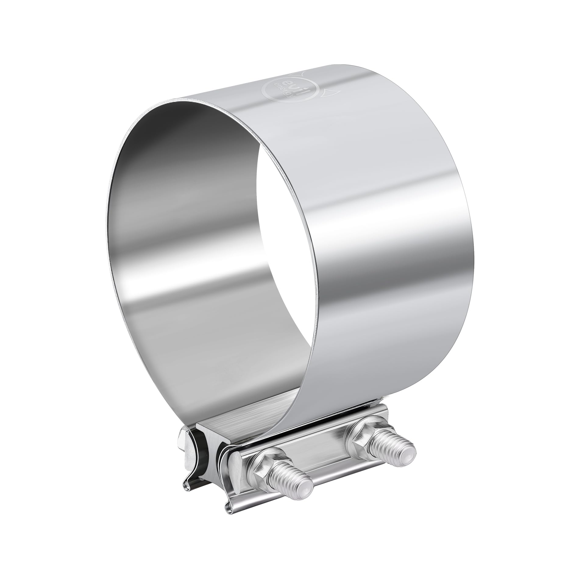 Evil Energy 4.0 Inch Exhaust Clamp,Butt Joint Band Clamp Sleeve Coupler Stainless Steel For Pipes,Mufflers,Catalytic Converters