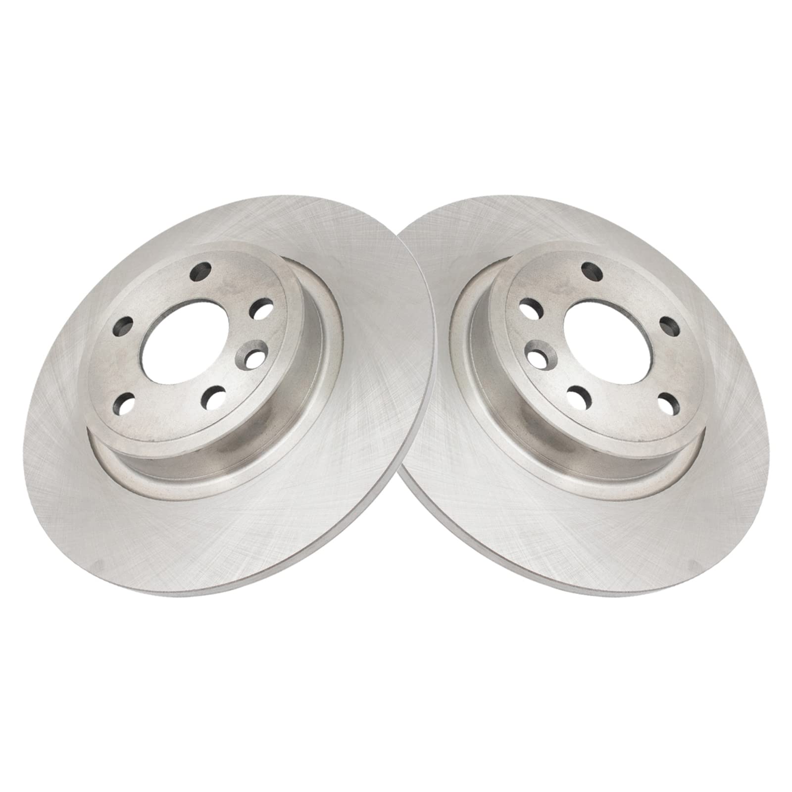 Trq Driver & Passenger Side Brake Rotors Set Solid Compatible With 2018-2020 Jaguar E-Pace 2015-2019 Land Rover Discovery Sport