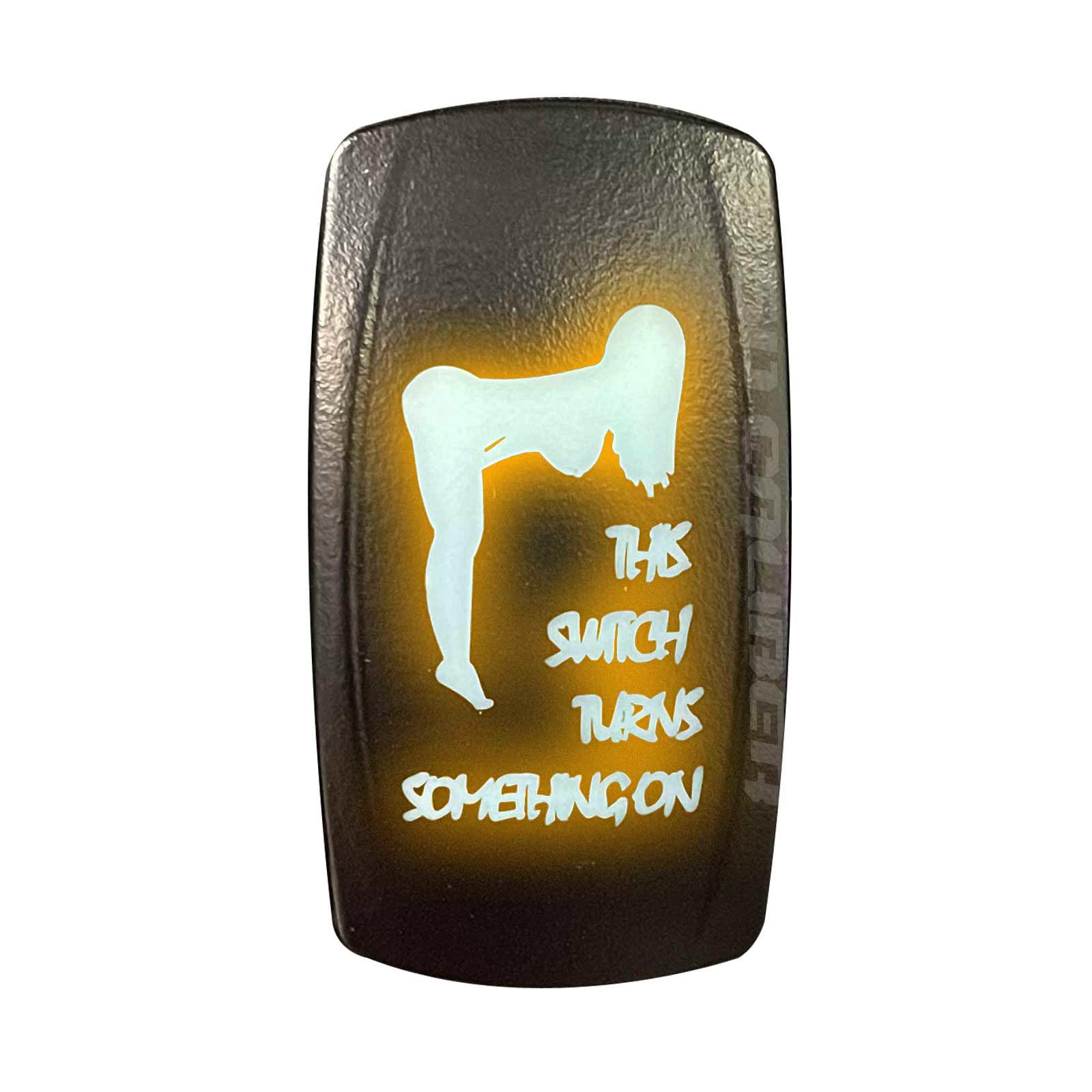 20A 12V Rocker Switch On/Off Orange Led Backlit - This Switch Turns Something On - Utv, Auto, Boat [5359A35 Orange]