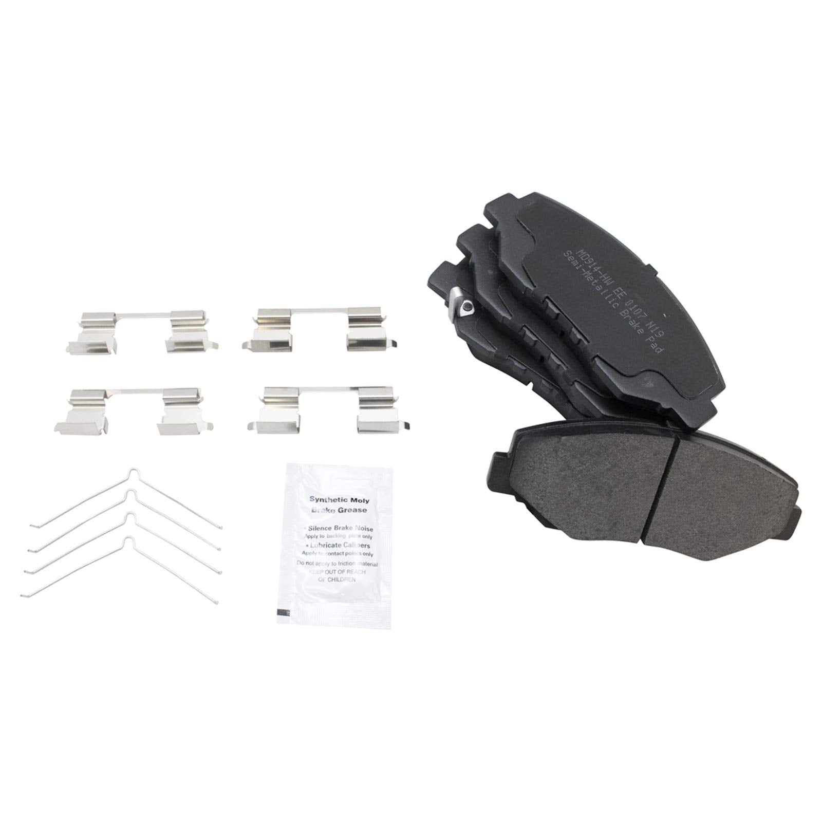 Trq Front Brake Pad & Rotor Kit Brake Pads Brake Rotor Semi-Metallic Compatible With 2003-2008 Honda Pilot