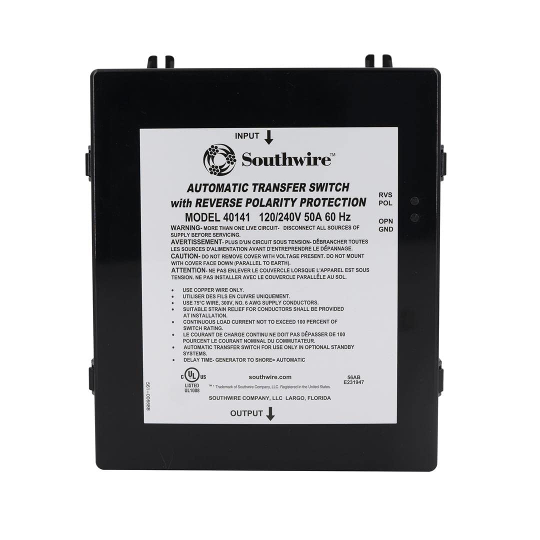 Southwire - 40141-001 - 50A Reverse Polarity Transfer Switc