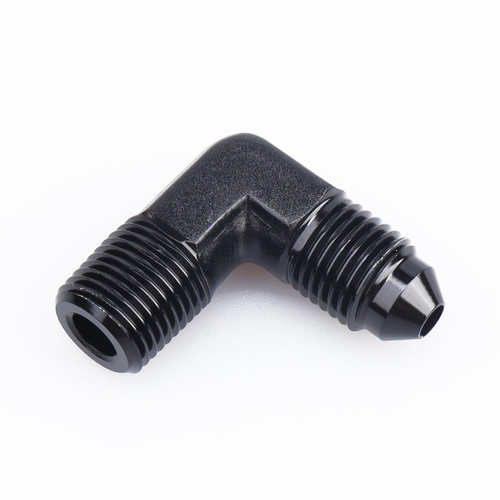 Ac Performance 90 Degree Elbow -4 An Male To 1/4'' Npt Male Fitting Adapter Connector Aluminum Black
