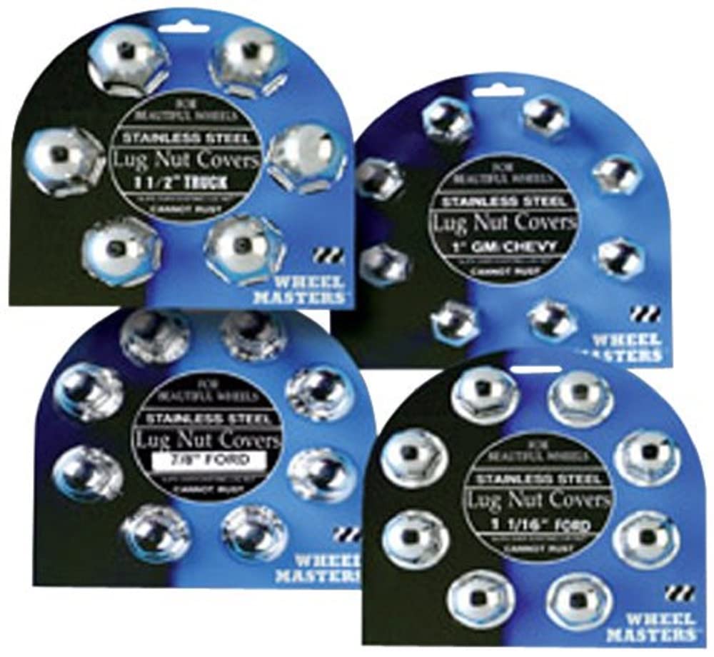 Wheelmaster Wheel Masters 8012 1.5 Stainless Steel Lug Nut Cover - Pack Of 6