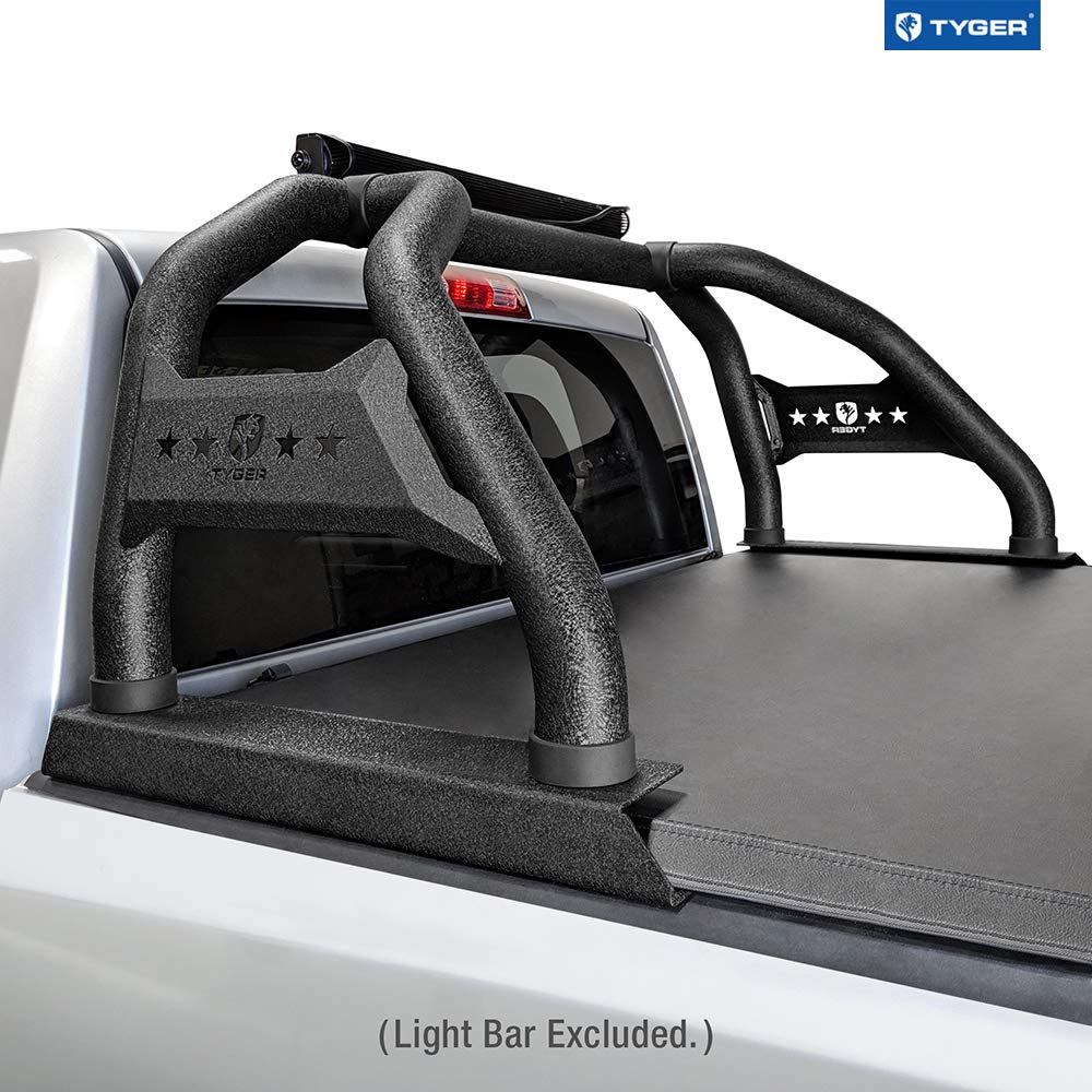 Tyger Auto Sport Bar Compatible With 1999-2024 Ford F-250 F-350 Super Duty | Tg-Sb7F88468 | Textured Black | Light Mount | Roll