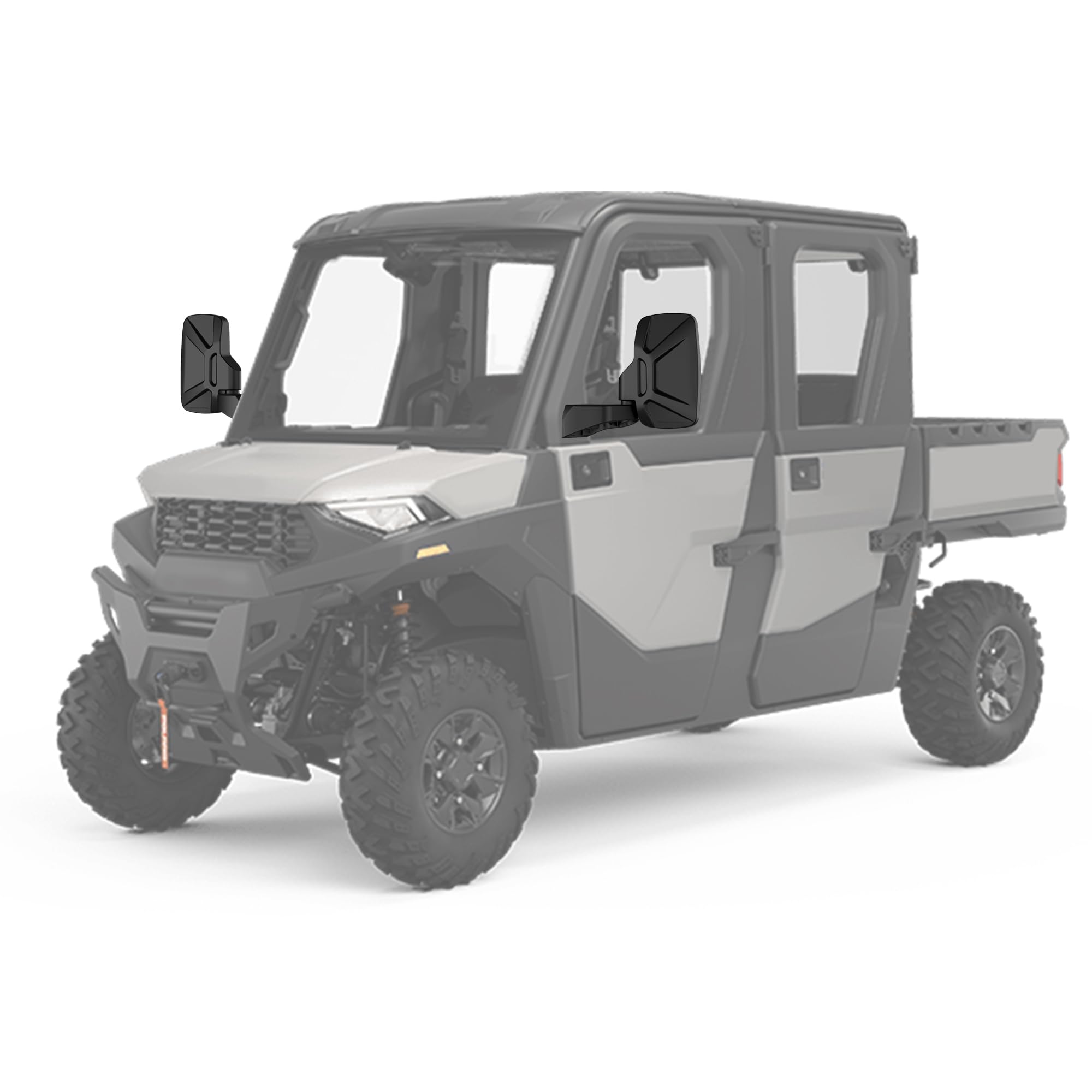 Ranger Side Rear View Mirrors Full-Door Mounted, Gevinfa Utv Side Mirrors For Polaris Ranger Door Compatible With 2018-24 Polaris Ranger Crew Sp Xp 570 1000 2019-23 Commercial Pro Xd(With Drill)