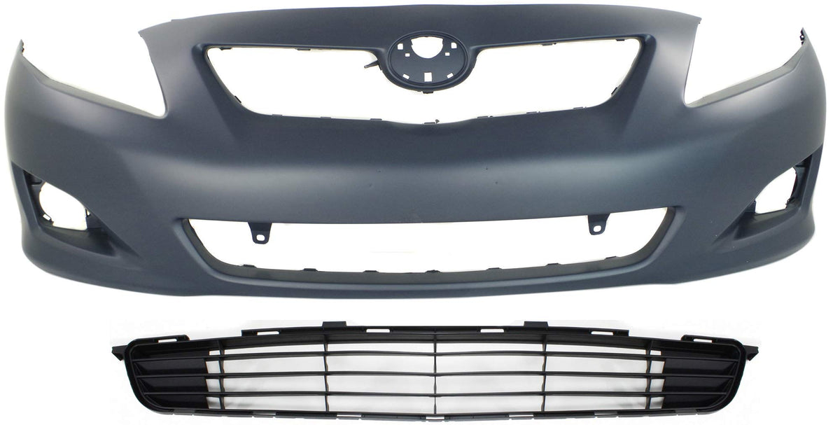 Garage-Pro Front Bumper Cover Kit Compatible With 2009-2010 Toyota Corolla Primed